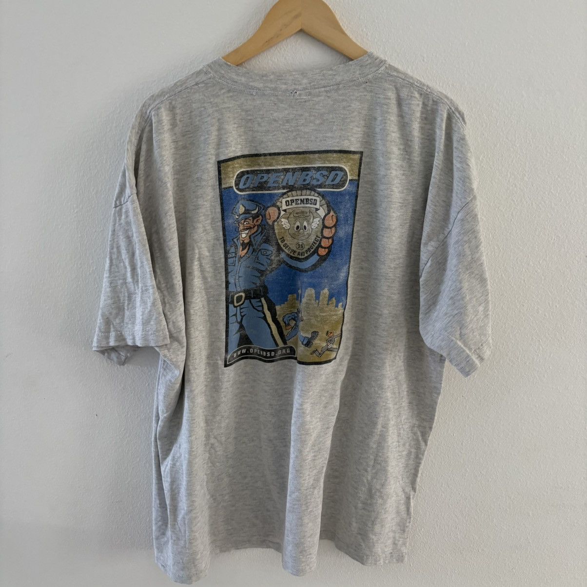 Vintage Open BSD computer promo tee Size US XL / EU 56 / 4 - 4 Thumbnail