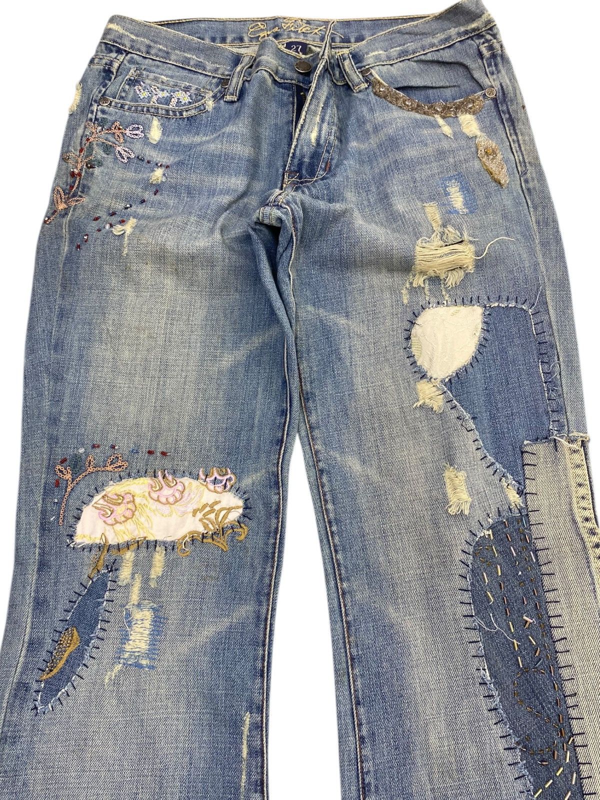 Japanese Brand Japanese Brand Patchwork Style Bootcut Jeans Size US 28 / EU 44 - 2 Thumbnail