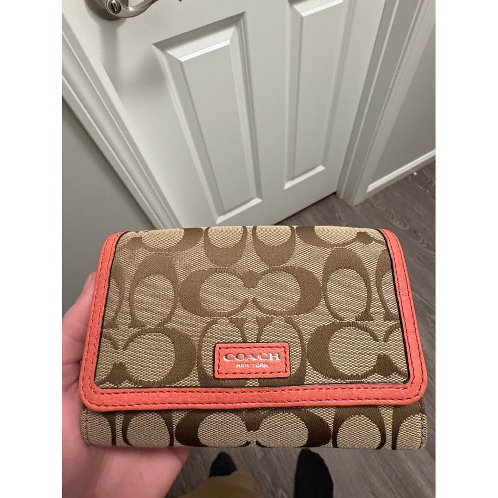 Coach Rare Coach Signature C Canvas Leather Handbag Size ONE SIZE - 3 Thumbnail