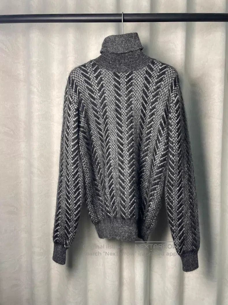 Saint Laurent Paris Saint Laurent Paris Black and White Herringbone Mohair Swe Size US XS / EU 42 / 0 - 1 Thumbnail