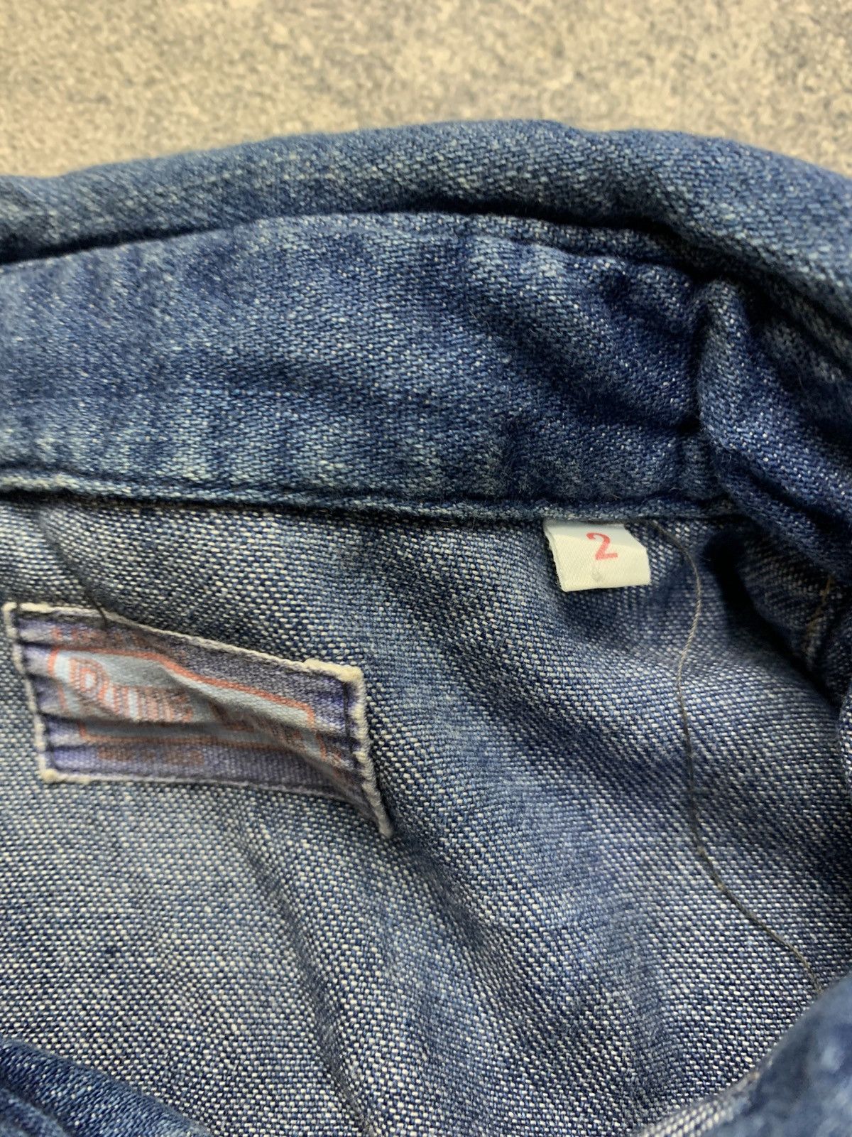 Blue Blue Japan 🐍 Vintage Blue Blue Japan Denim Shirt Size 40R - 6 Thumbnail