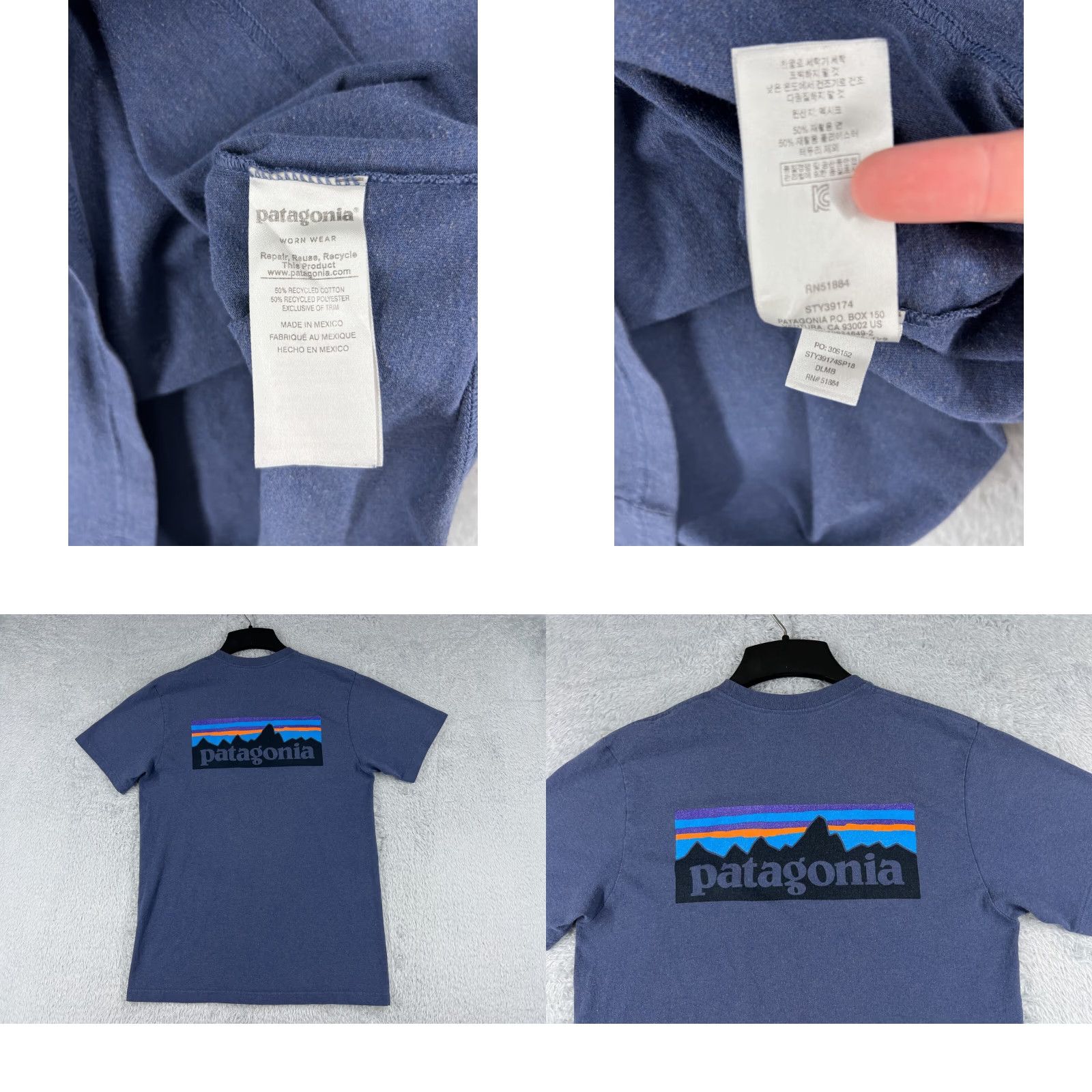Patagonia Patagonia Shirt Men Medium Blue Short Sleeve Crew Neck Cotton Blend 39174 Size US M / EU 48-50 / 2 - 9 Thumbnail