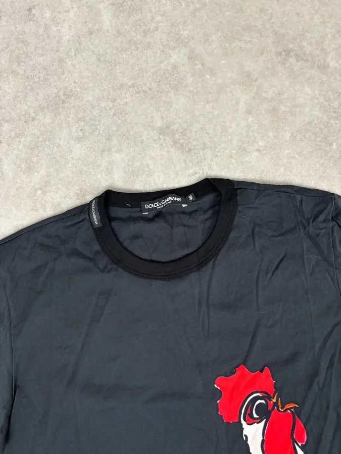 Dolce & Gabbana Dolce & Gabbana Frenchie Rooster Black T-Shirt Size US M / EU 48-50 / 2 - 4 Thumbnail