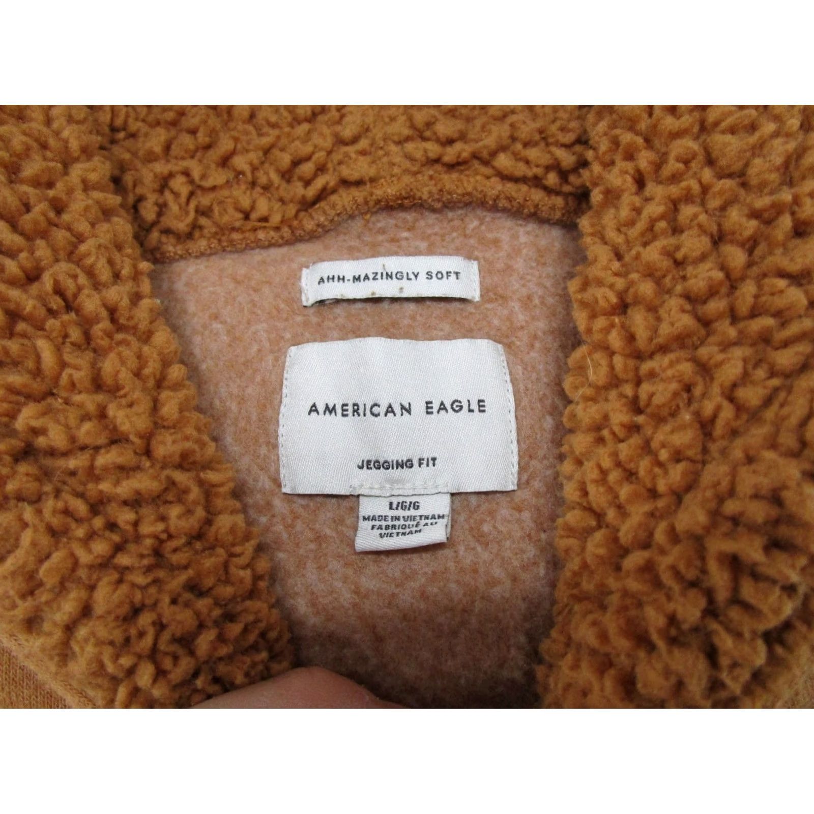 American Eagle Outfitters American Eagle Outfitters Hoodie Shirt Oversized Sherpa Lined Beige Women L Pullover Logo Winter Fall Size L Size L / US 10 / IT 46 - 2 Thumbnail