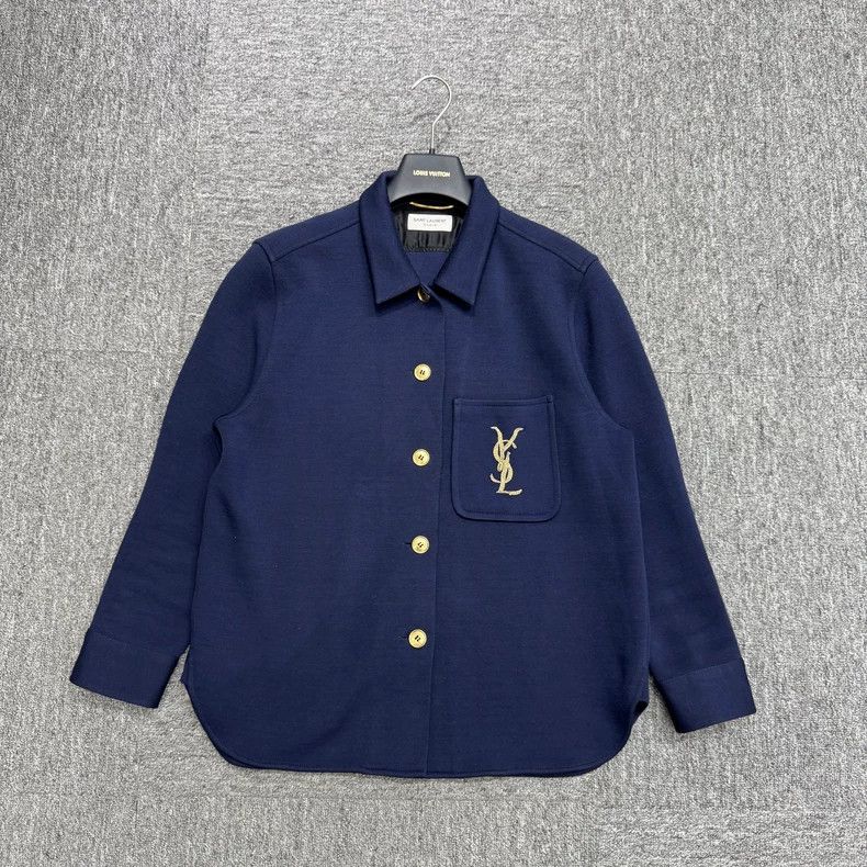 Saint Laurent Paris SLP Embroidered Wool Jacket for Men Size US L / EU 52-54 / 3 - 1 Thumbnail