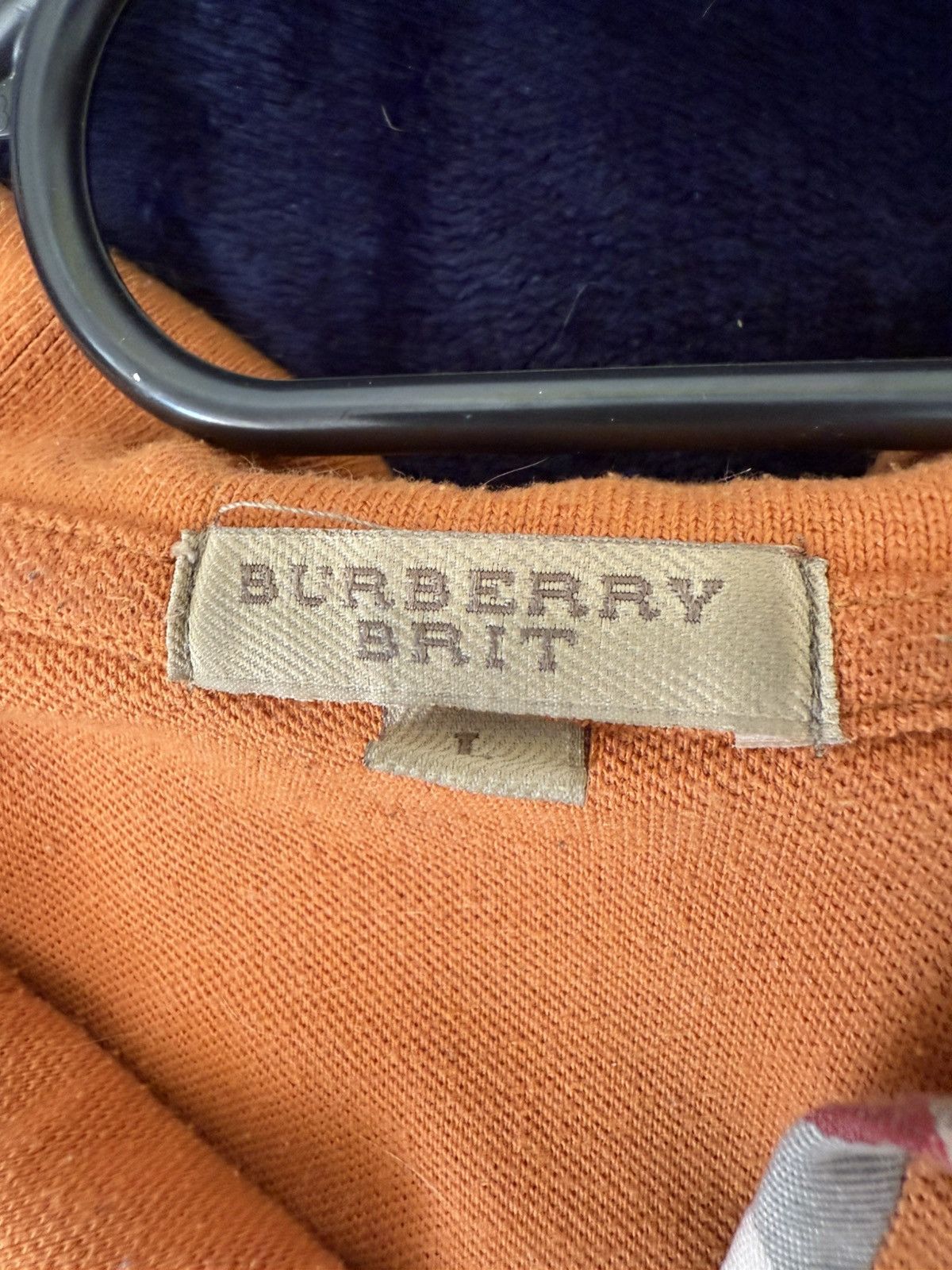 Burberry × Vintage Vintage Burberry Orange Polo Shirt – Knight Logo – Size L Size US L / EU 52-54 / 3 - 5 Thumbnail