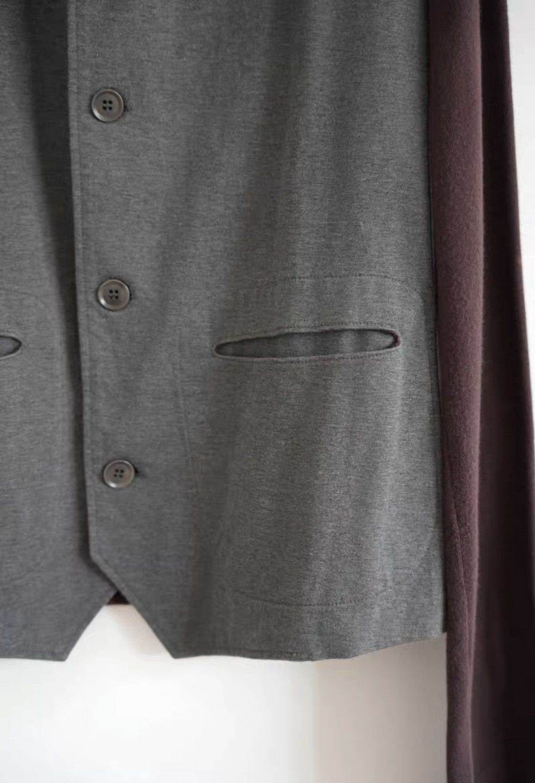 Yohji Yamamoto Yohji Yamamoto 01SS Grey Brown Panel Shirt K4 Size US L / EU 52-54 / 3 - 5 Thumbnail