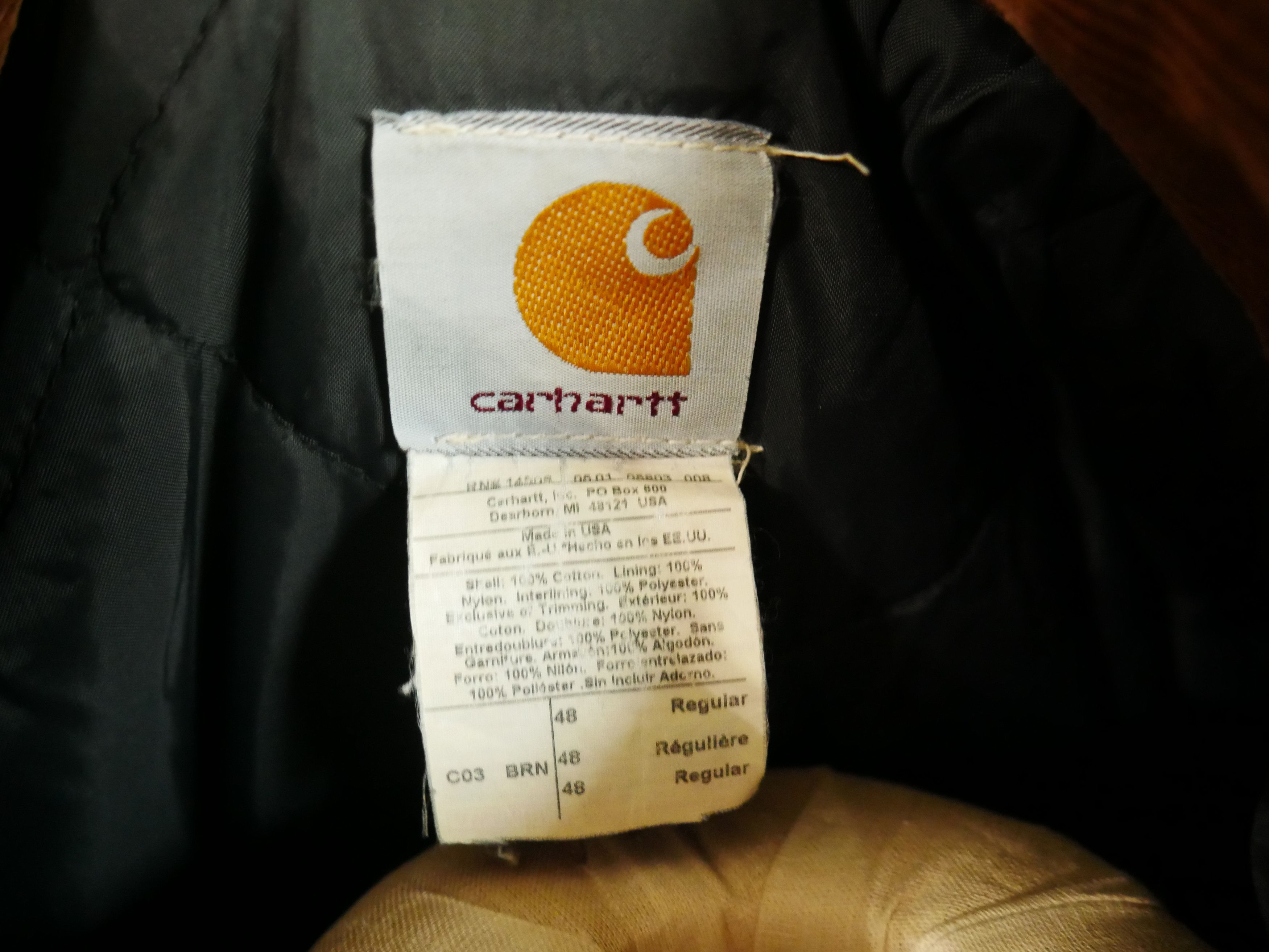 Carhartt Carhartt C03 BRN Duck Tan Quilt-Lined Jacket Size 48 R Size US M / EU 48-50 / 2 - 8 Thumbnail