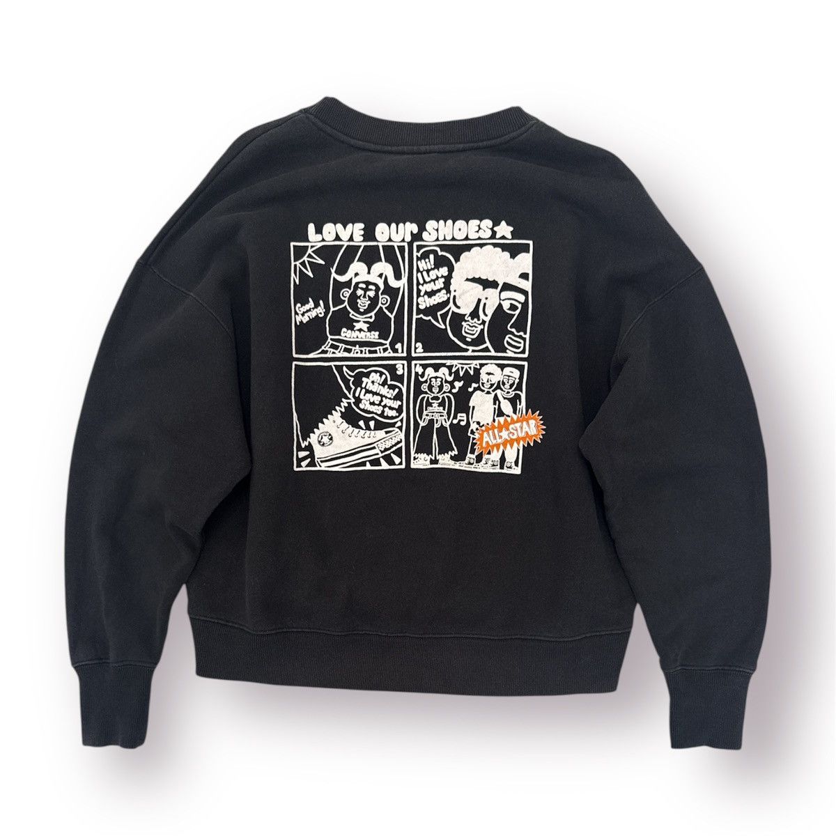Converse ⚡️Y2K CONVERSE CHUCK TAYLOR BACKHIT LOGO BAGGY SWEATSHIRT - M Size US M / EU 48-50 / 2 - 1 Thumbnail
