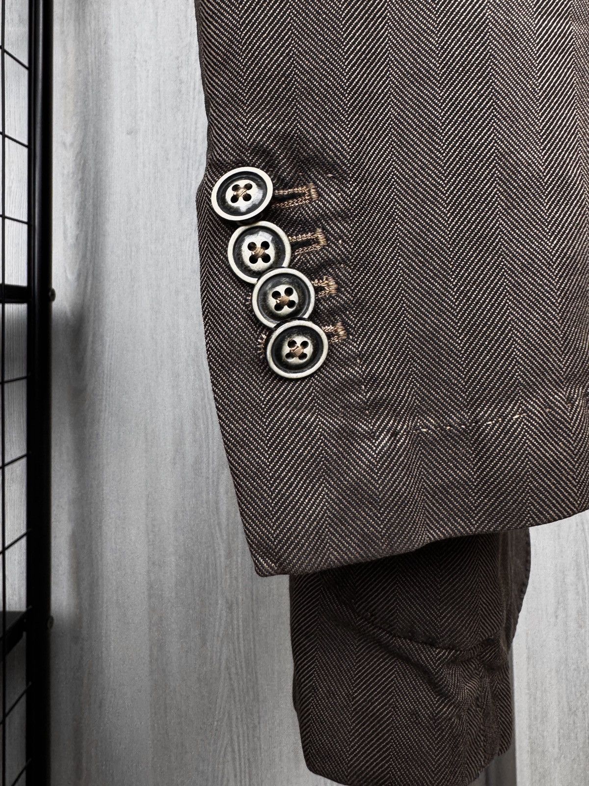 Boggi Boggi Milano Brown cotton unlined 3 button blazer size 48R Size 38R - 9 Thumbnail