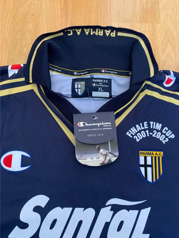 Champion 2001 Champion Parma Ac Shirt Tim Cup Away Vintage Football Size US XL / EU 56 / 4 - 2 Thumbnail