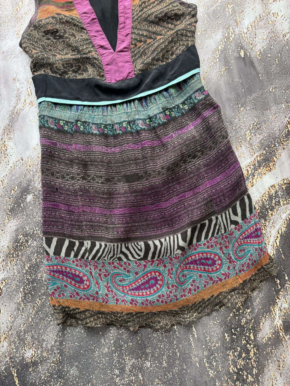 Etro ETRO Vintage Silk Mini Dress Size M / US 6-8 / IT 42-44 - 3 Thumbnail