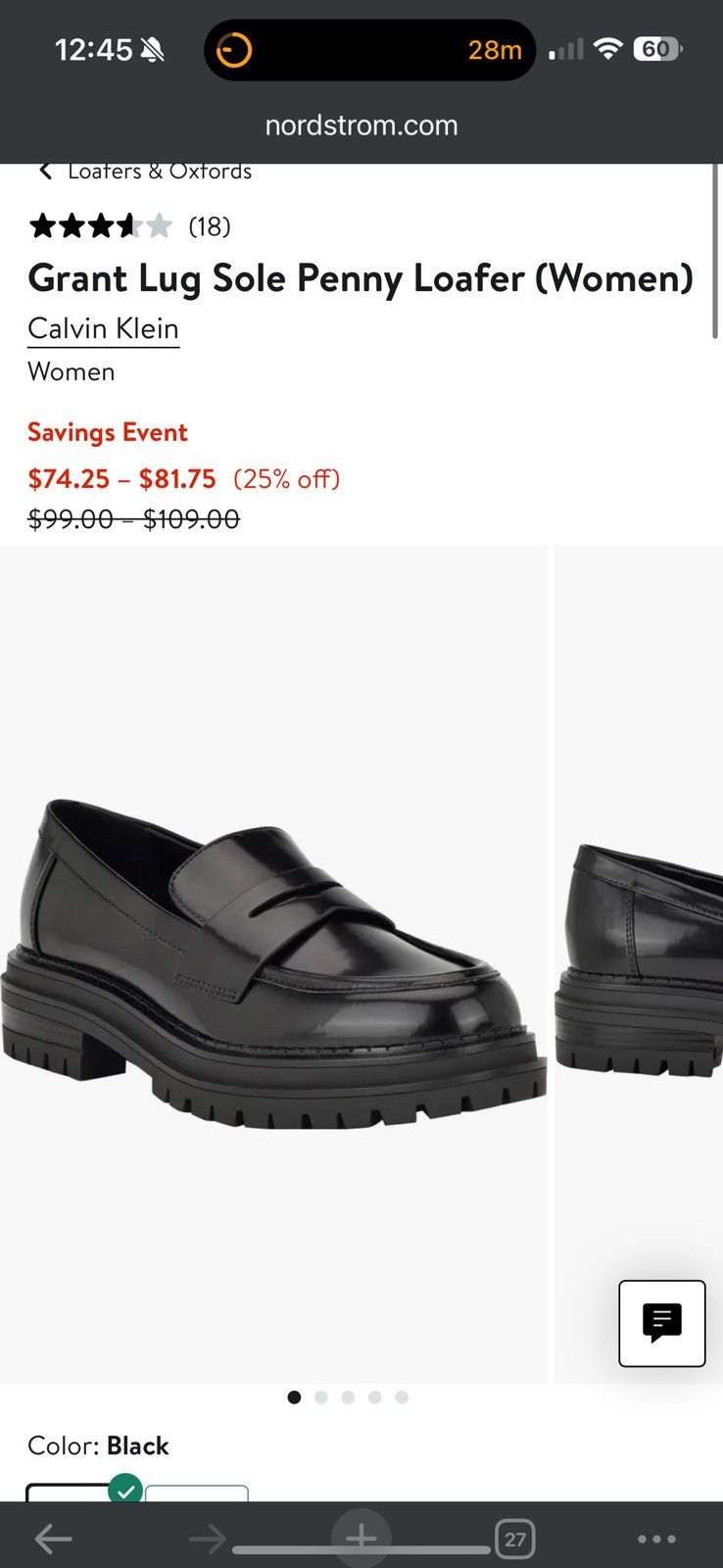 Calvin Klein Grant Lug Sole Penny Loafers Size US 6.5 / IT 36.5 - 6 Thumbnail