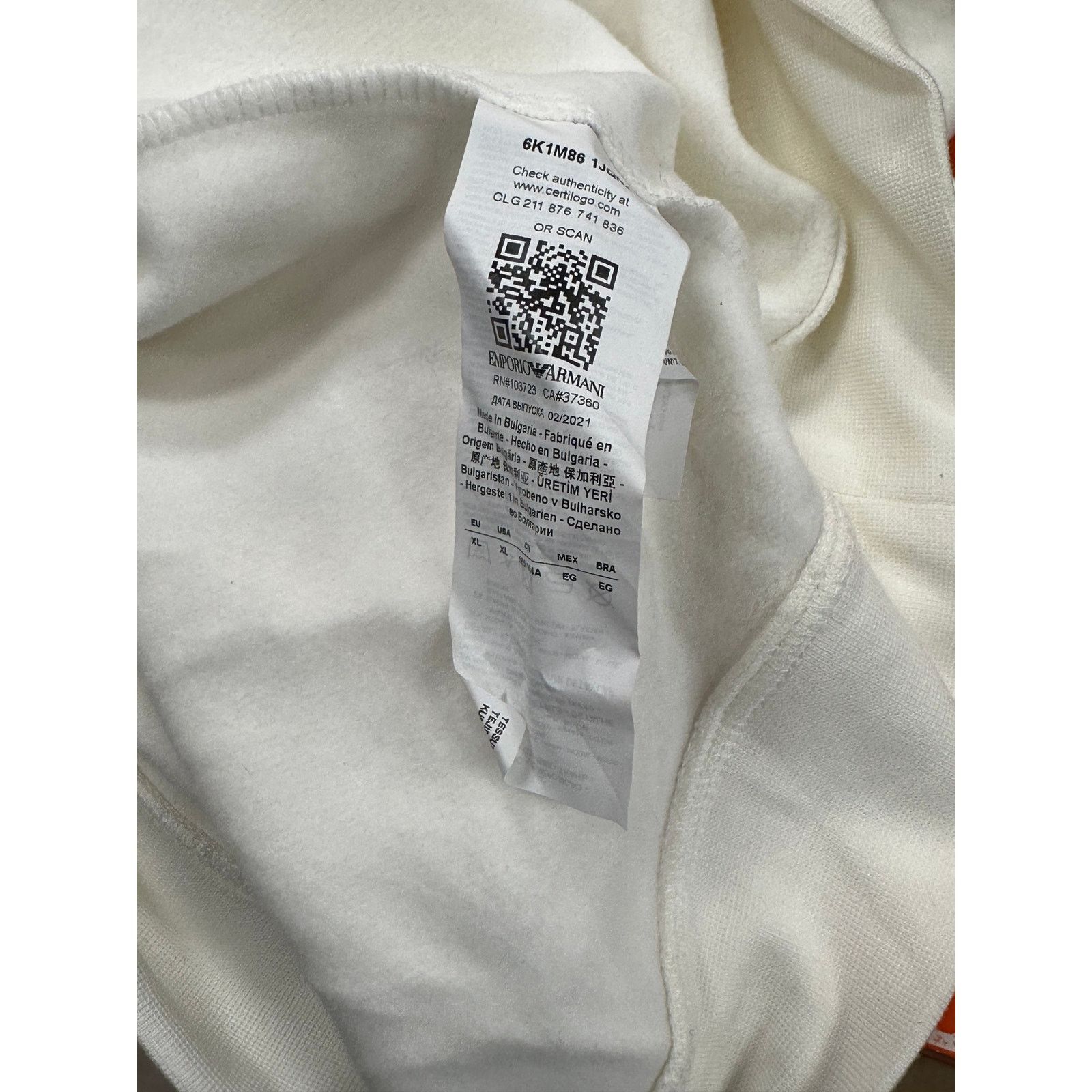 Emporio Armani Emporio Armani Cream Gray Logo sweatshirt sweater XL Size US XL / EU 56 / 4 - 7 Thumbnail