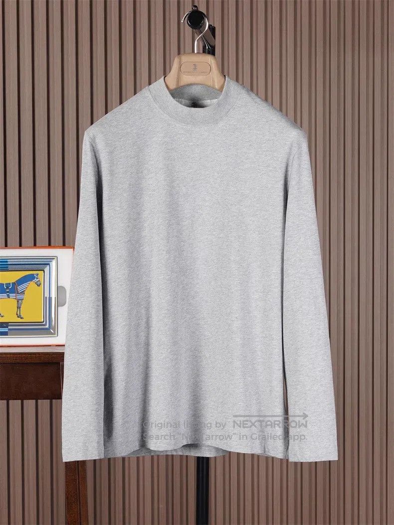 Brunello Cucinelli Brunello Cucinelli Men's Sea Island cotton long-sleeve T-s Size US M / EU 48-50 / 2 - 1 Thumbnail