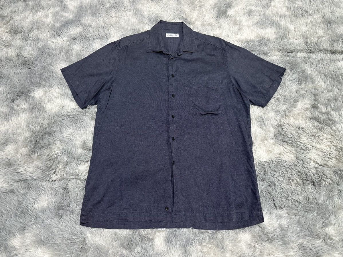 Dior 🔥80s Vintage Christian Dior Shirt Short Sleeve Size US L / EU 52-54 / 3 - 1 Thumbnail