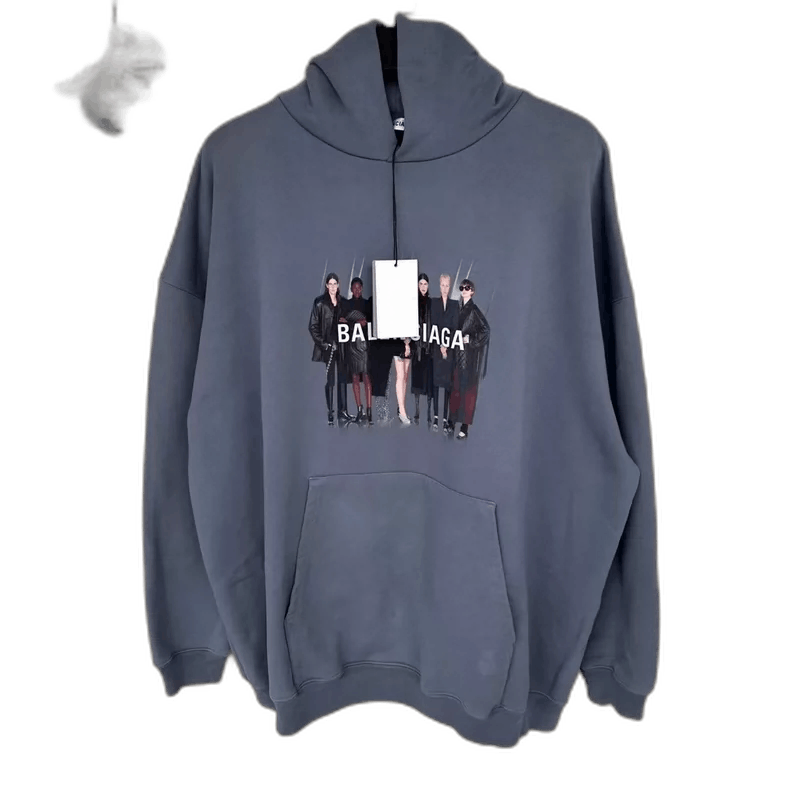 Balenciaga balenciaga grey portrait graphic hoodie Size US M / EU 48-50 / 2 - 1 Thumbnail