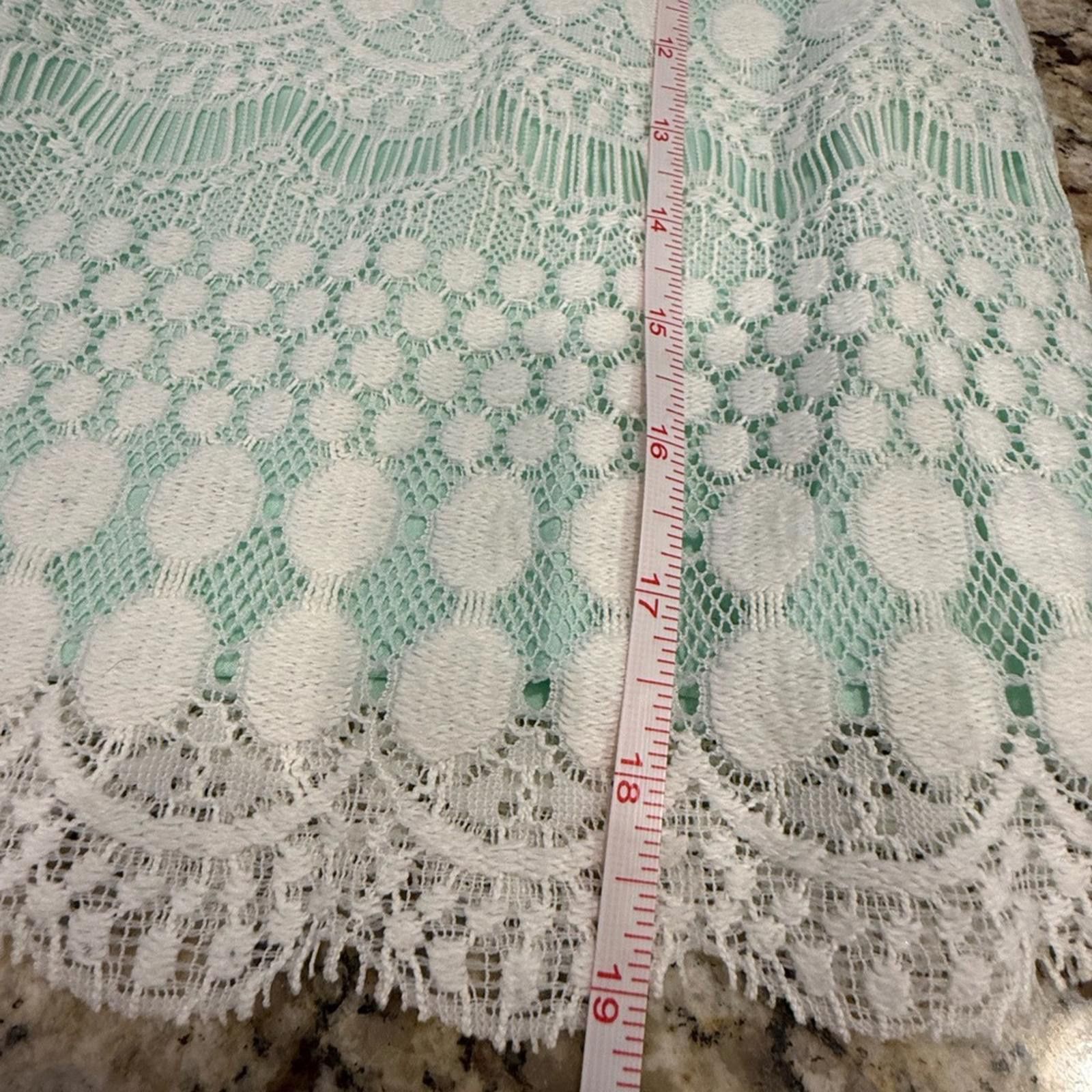 Other Gianni Bini mint green & white lace overlay mini skirt SZ 10 Size 32" / US 10 / IT 46 - 8 Thumbnail