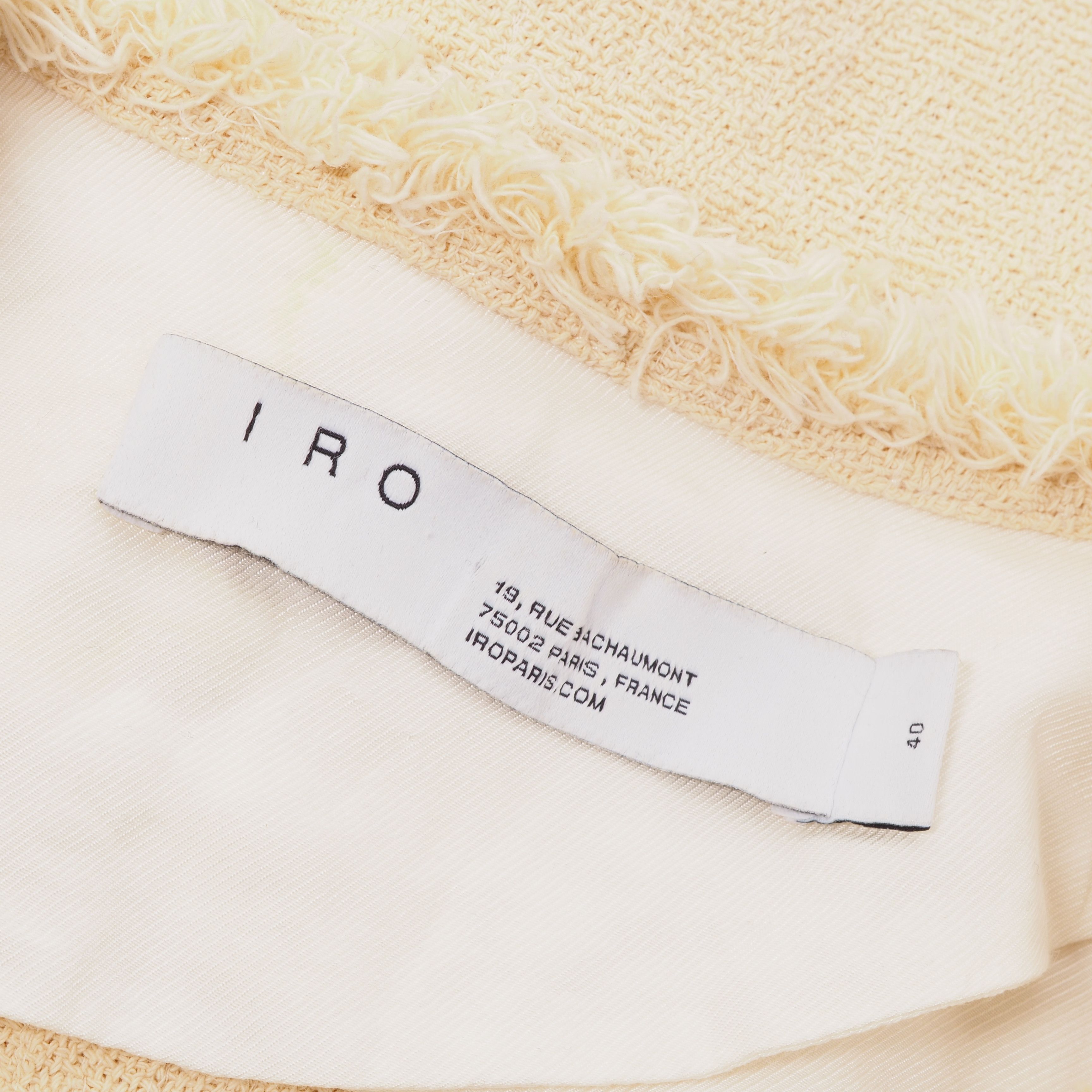 Iro IRO Rosia Tweed Knit Cotton Beige Ivory Jacket Blazer Size M / US 6-8 / IT 42-44 - 5 Thumbnail