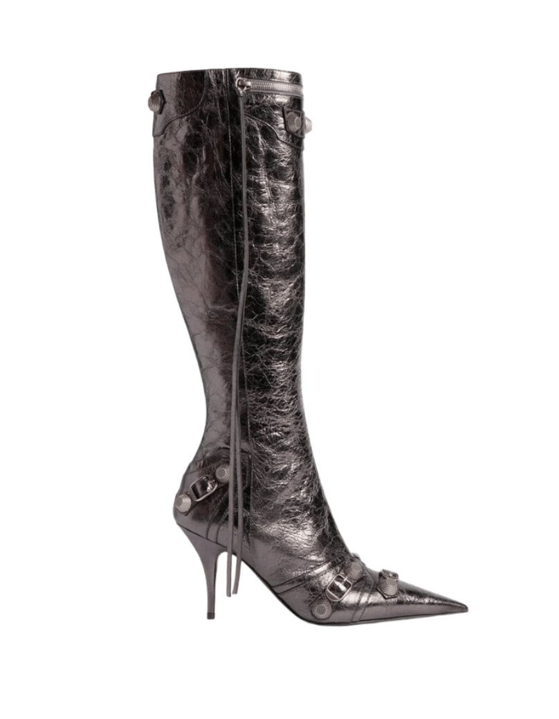 Balenciaga BALENCIAGA 90mm Metallized Cagole Boots Size US 8 / IT 38 - 2 Thumbnail