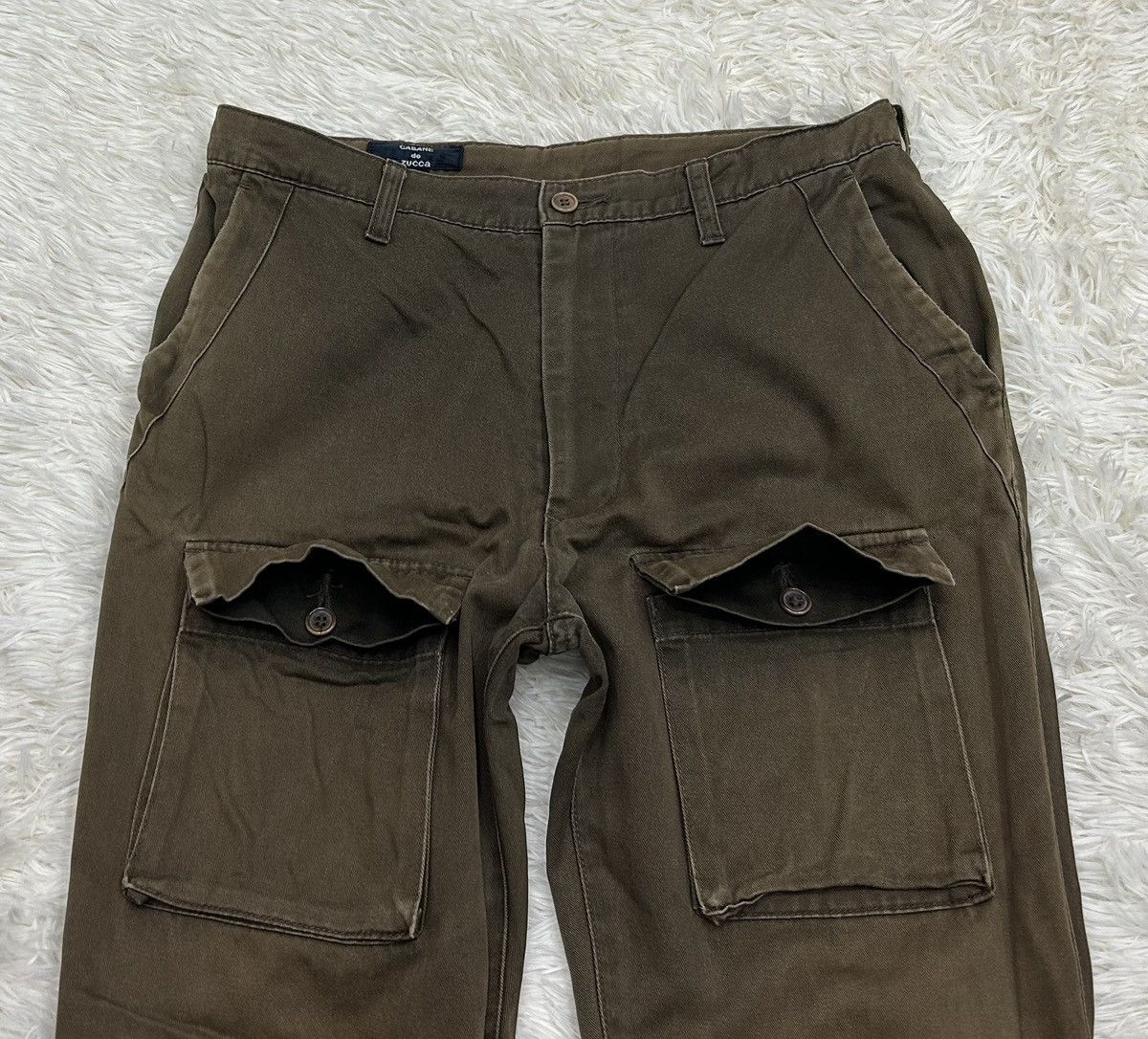 CABANE de ZUCCa Cabane de Zucca Army Green Sun Faded Bush Pants Size US 31 - 2 Thumbnail