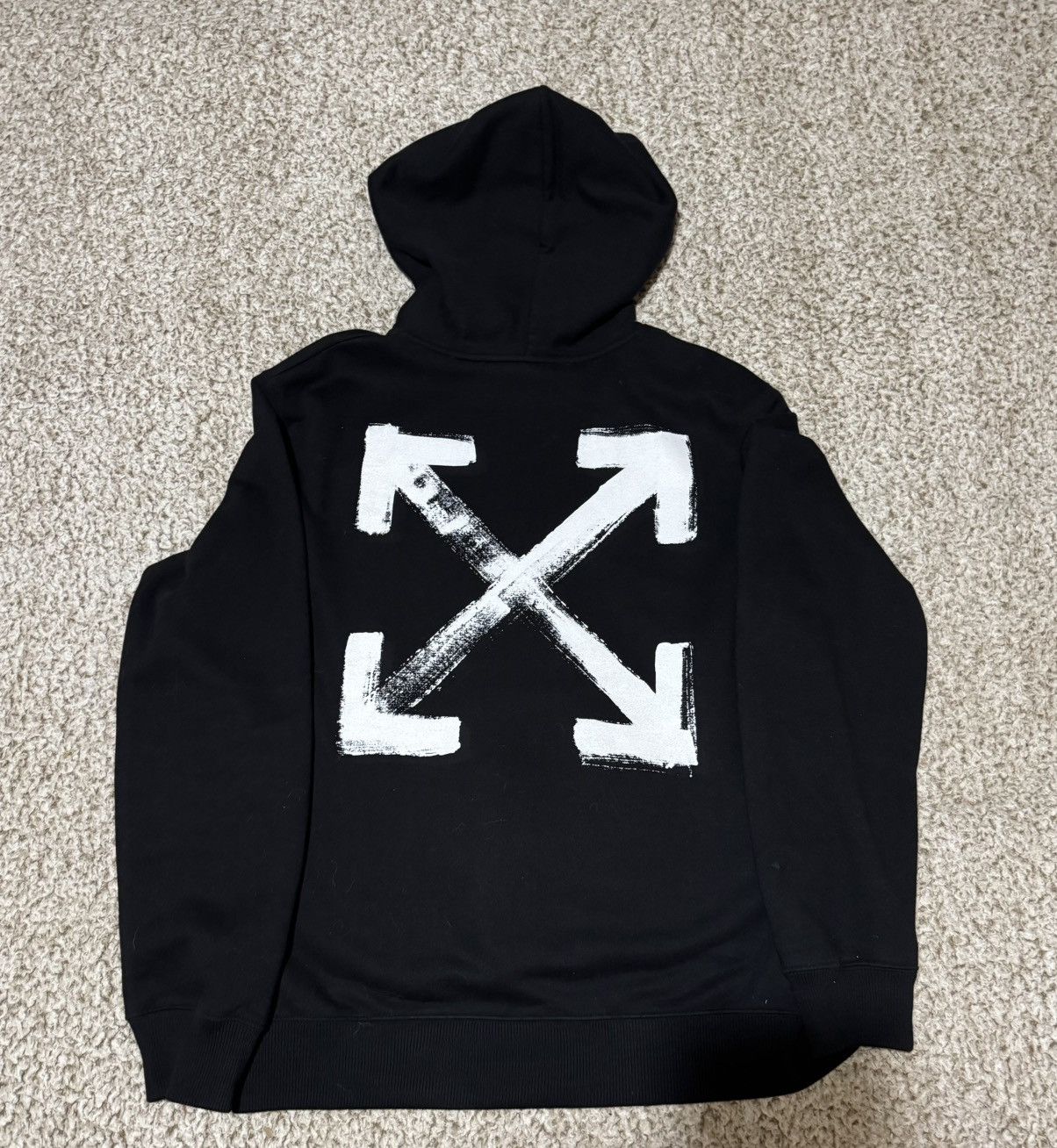 Off-White Black Off White Spray Hoodie Size US XL / EU 56 / 4 - 4 Thumbnail