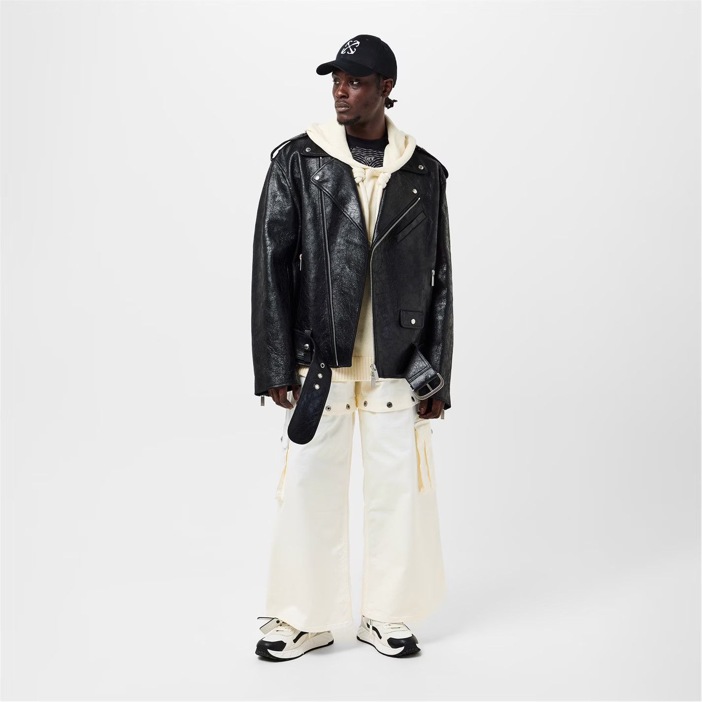Off-White o1g2r1mq0326 Balloon Wide Leg Jeans in White Size US 31 - 5 Thumbnail