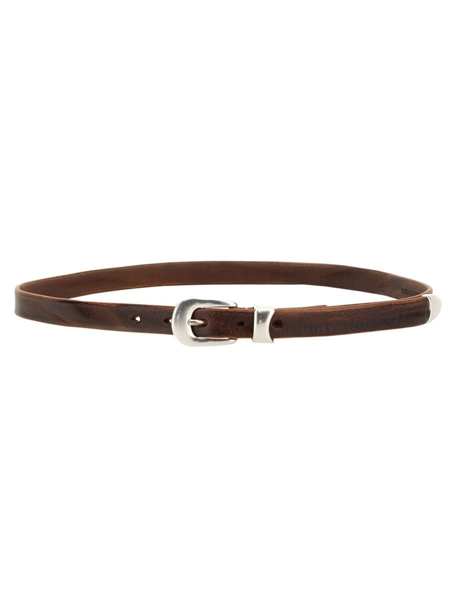 Our Legacy OUR LEGACY LEATHER BELT - BROWN (BELT_CM 70) Size ONE SIZE - 1 Thumbnail