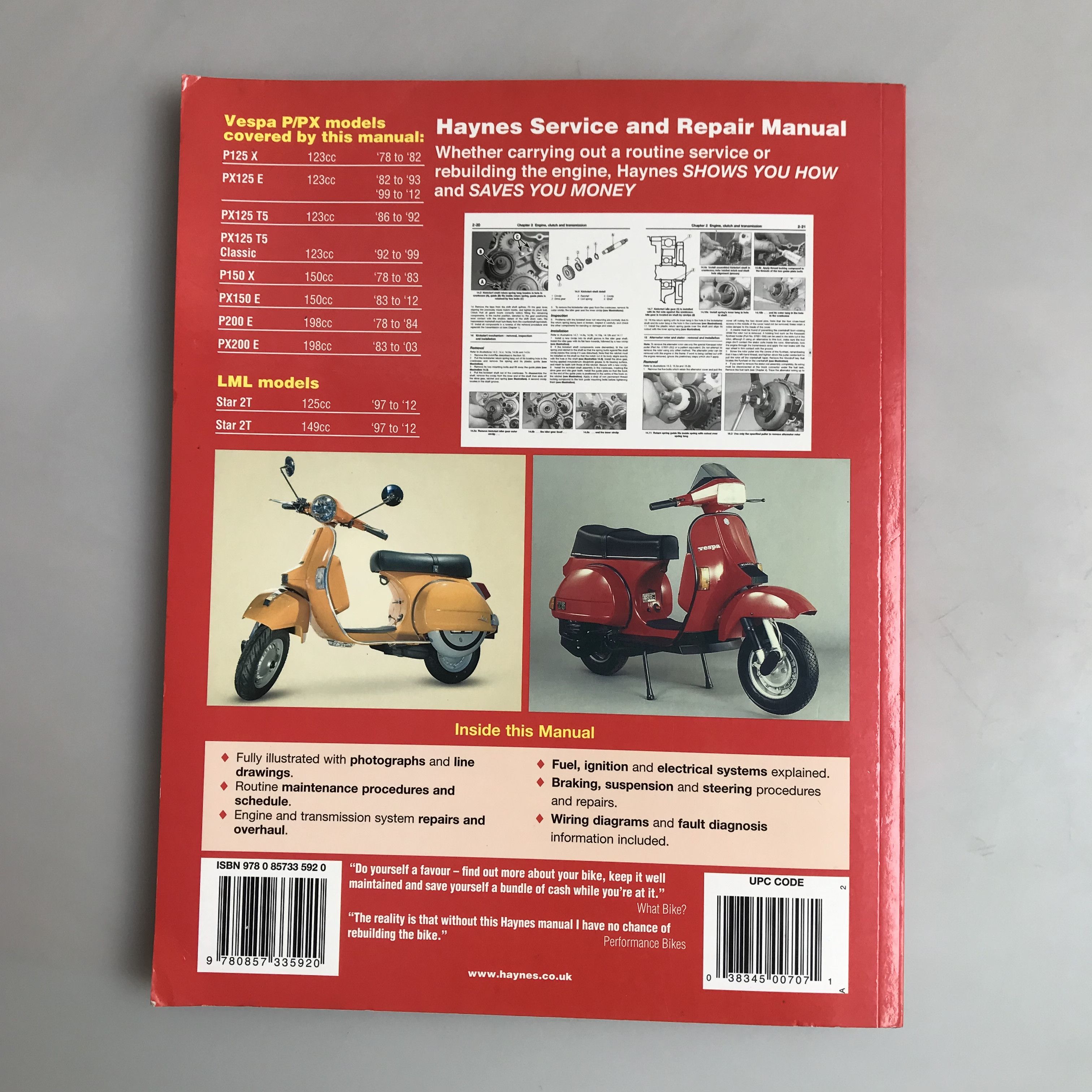 Vintage Vespa P/PX 125, 150 & 200 scooters (Inc. LML Book books Size ONE SIZE - 10 Thumbnail