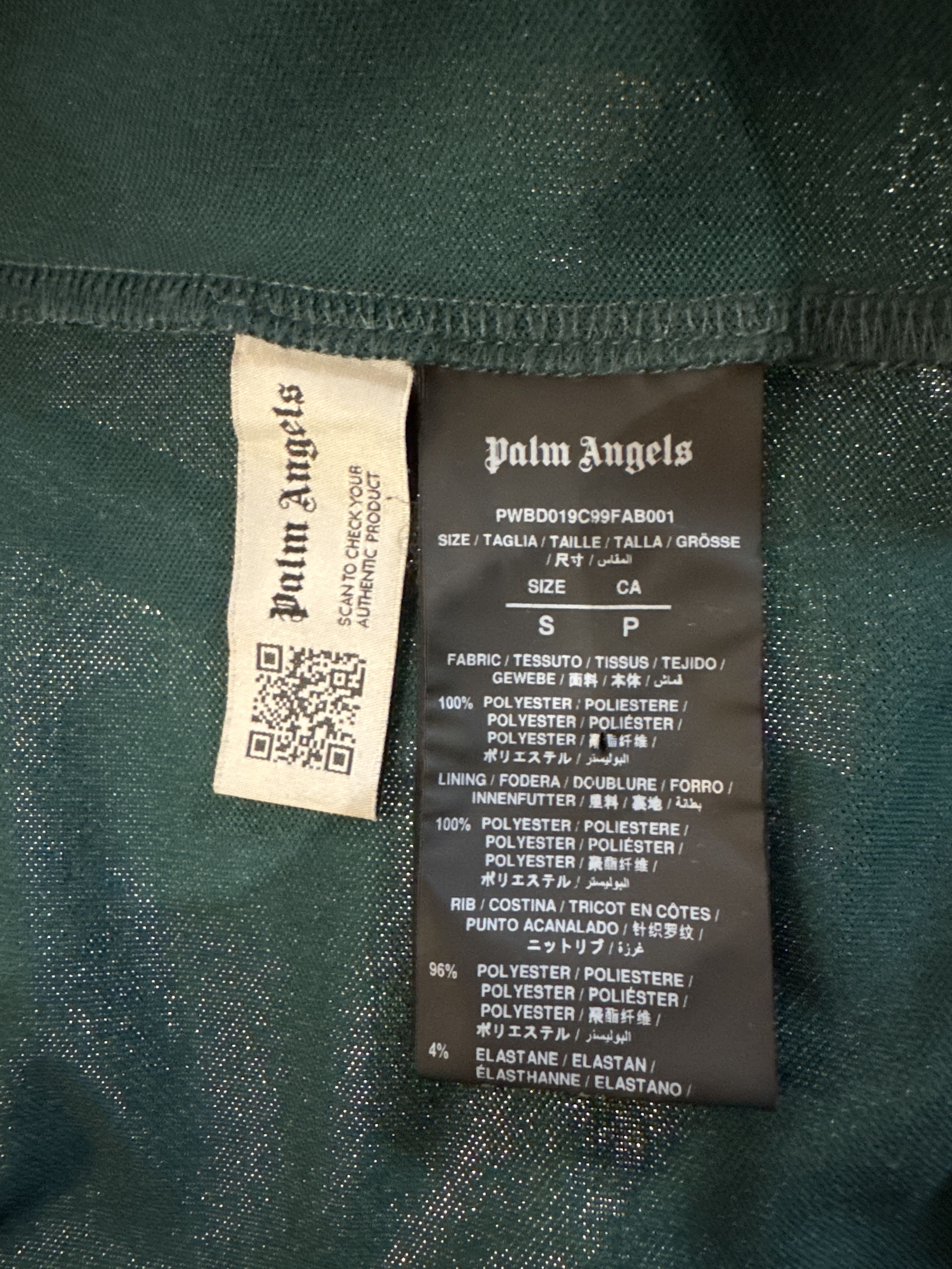 Palm Angels Palm Angels Mens Green White Track Jacket Medium Green Size US M / EU 48-50 / 2 - 7 Thumbnail
