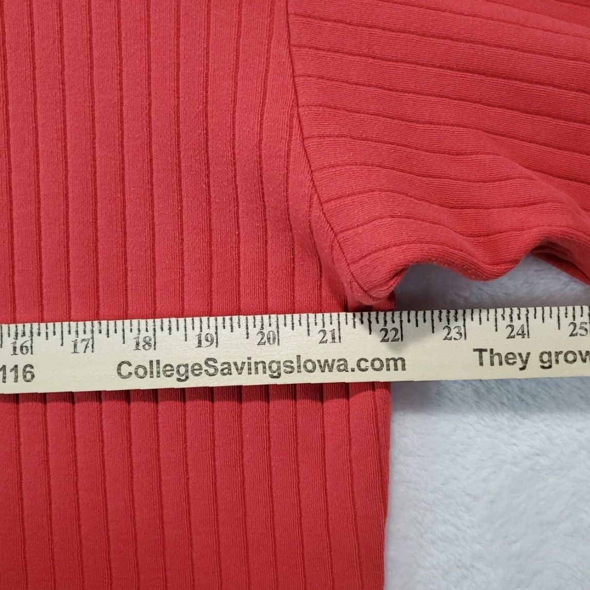 Lands' End Lands' End Cardigan Sweater Women Ribbed Button V-Neck Long Sleeve Coral Pink Size L 14-16 Regular" Size L / US 10 / IT 46 - 6 Thumbnail