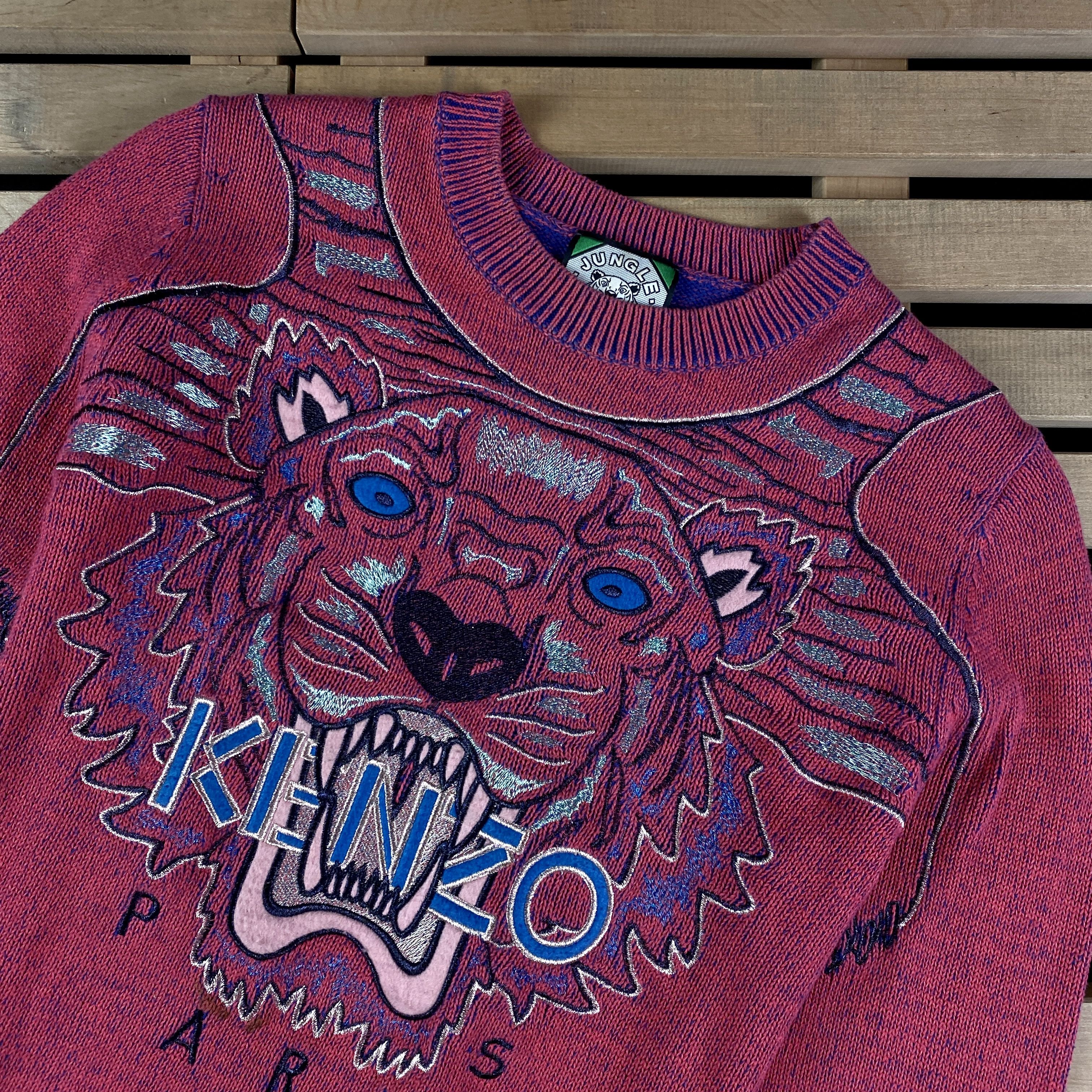 Women’s Sweater Sweatshirt Kenzo Jungle Size XS Big Tiger