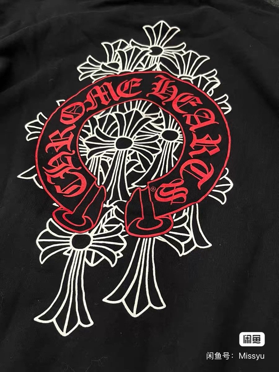 Chrome Hearts CHROME HEARTS Size S Red horseshoe logo zipper coat black Size US S / EU 44-46 / 1 - 3 Thumbnail