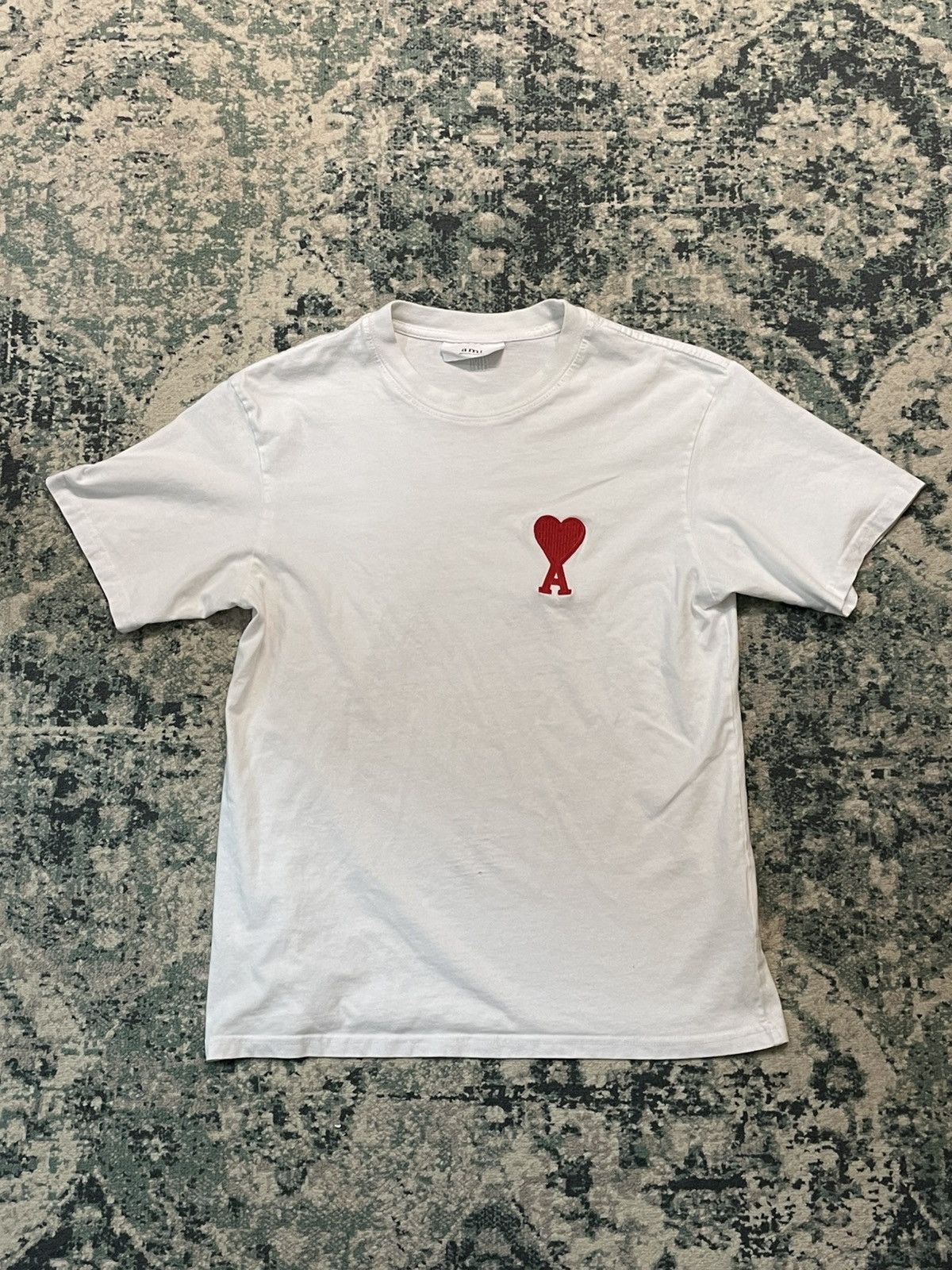 AMI AMI PARIS Alexandre White Red Heart T-shirt Medium Unisex Size US M / EU 48-50 / 2 - 2 Thumbnail