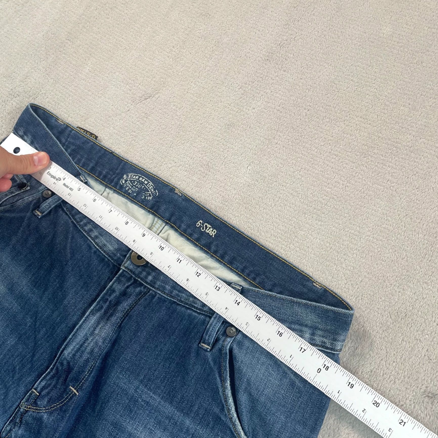 G-Star G STAR RAW DENIM ARC 3D Loose Tapered Jeans Men 36x32 Blue Wash Zip Pocket Size US 36 / EU 52 - 6 Thumbnail