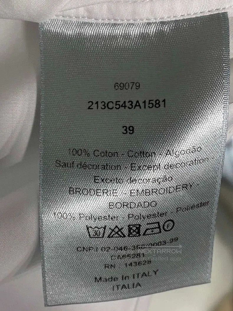 Dior Dior Embroidered Logo Long Sleeve Shirt. Size US M / EU 48-50 / 2 - 6 Thumbnail