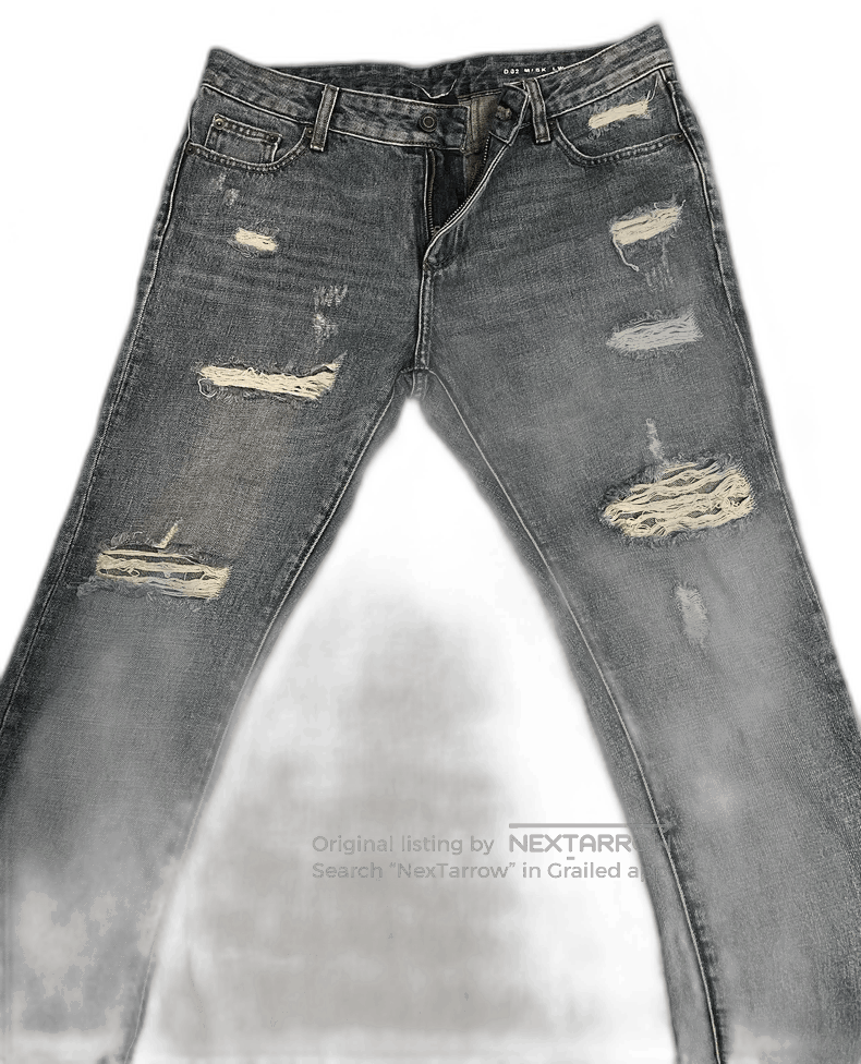 Saint Laurent Distressed Denim Pants for Men.