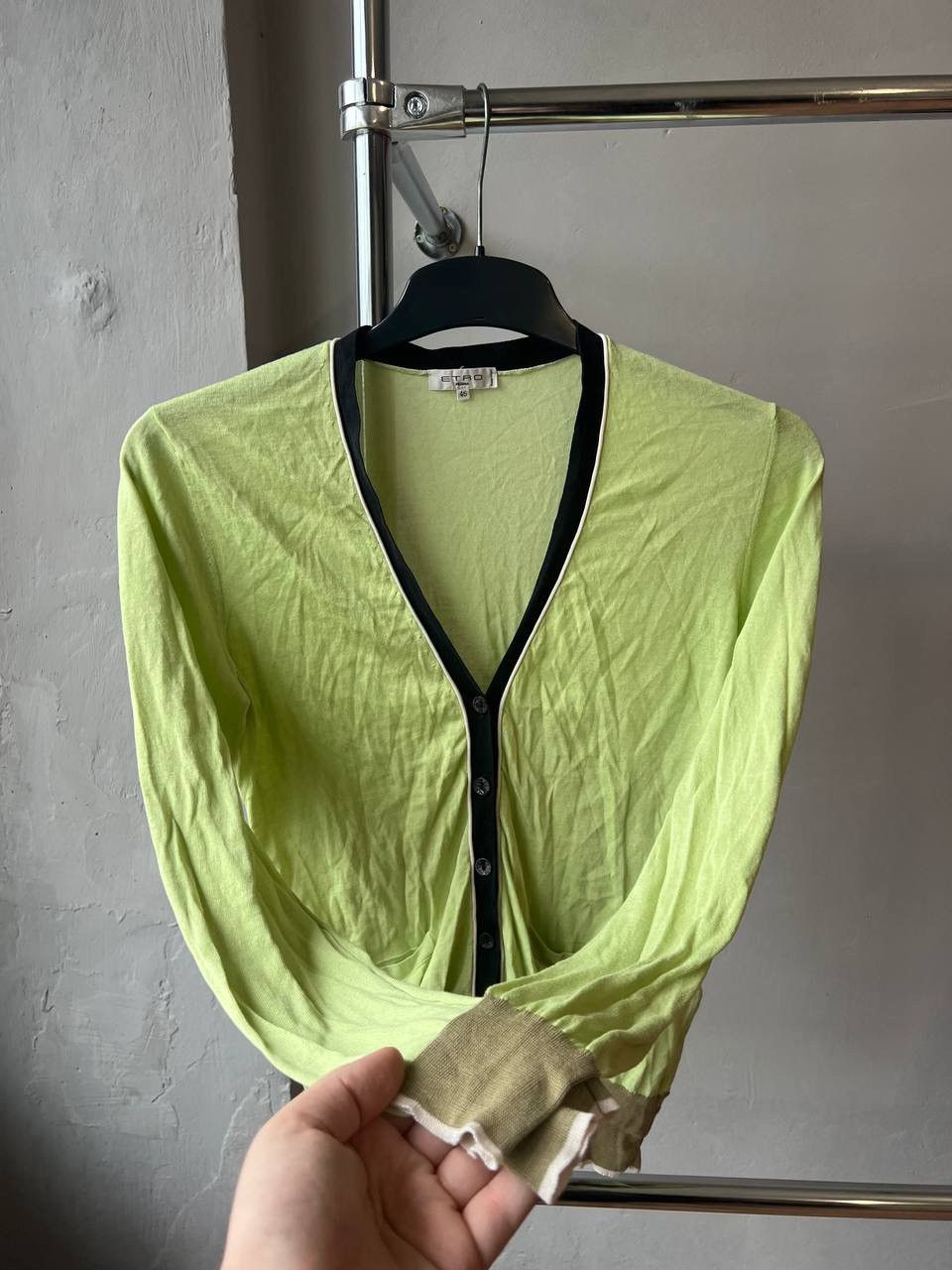 Etro ETRO MILANO SILK CLASSIC BUTTON WOMEN ICONIC CARDIGAN SZ 46 Size L / US 10 / IT 46 - 9 Thumbnail