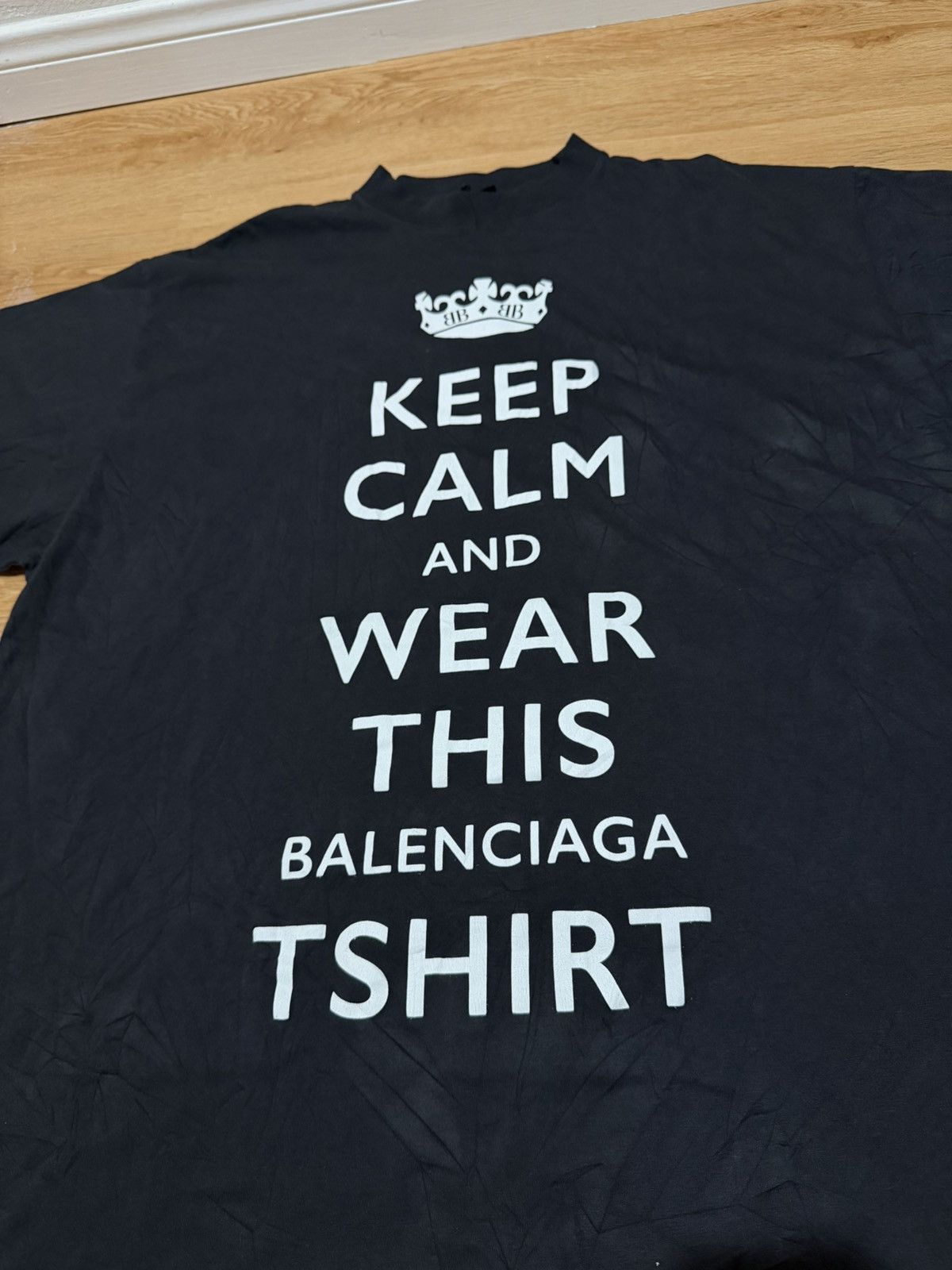 Balenciaga Balenciaga Keep Calm T shirt Size US XXL / EU 58 / 5 - 3 Thumbnail