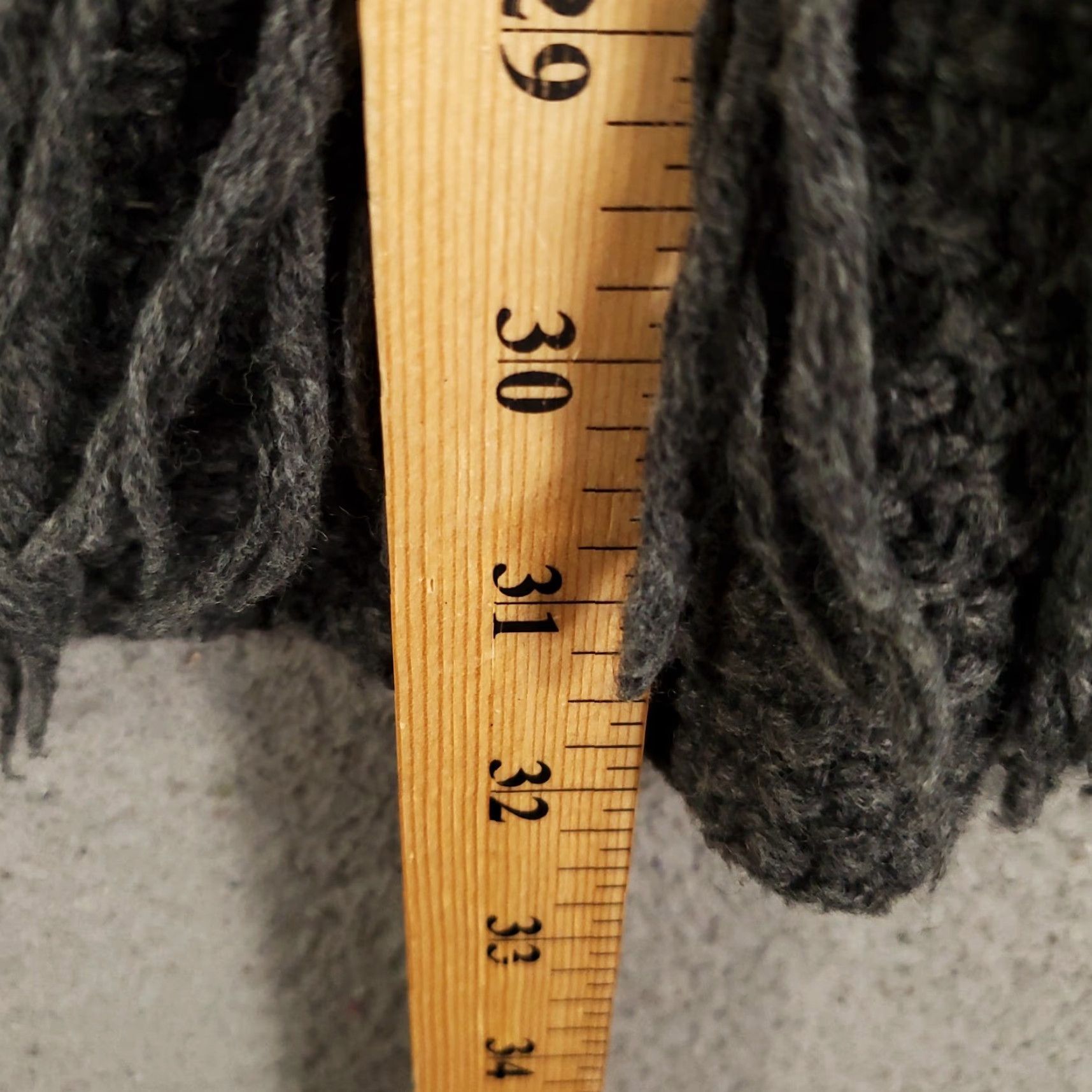 Coldwater Creek Coldwater Creek Sweater Womens One Size Gray Wool Blend Fringe Hem Cape Size ONE SIZE - 3 Thumbnail