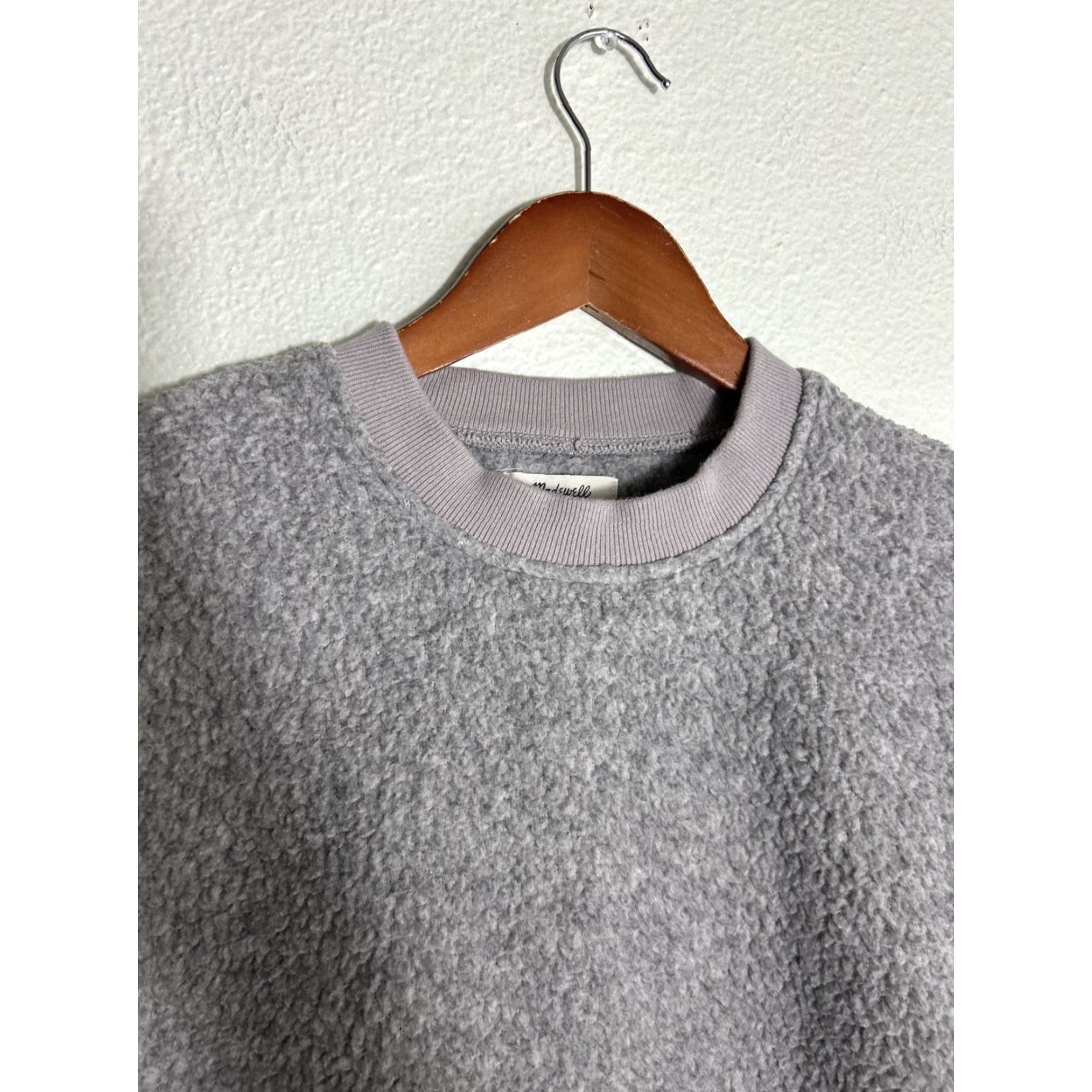 Madewell Madewell Sweatshirt Crewneck Fleece Pullover Polartec Small Gray Women Pocket Size S / US 4 / IT 40 - 3 Thumbnail