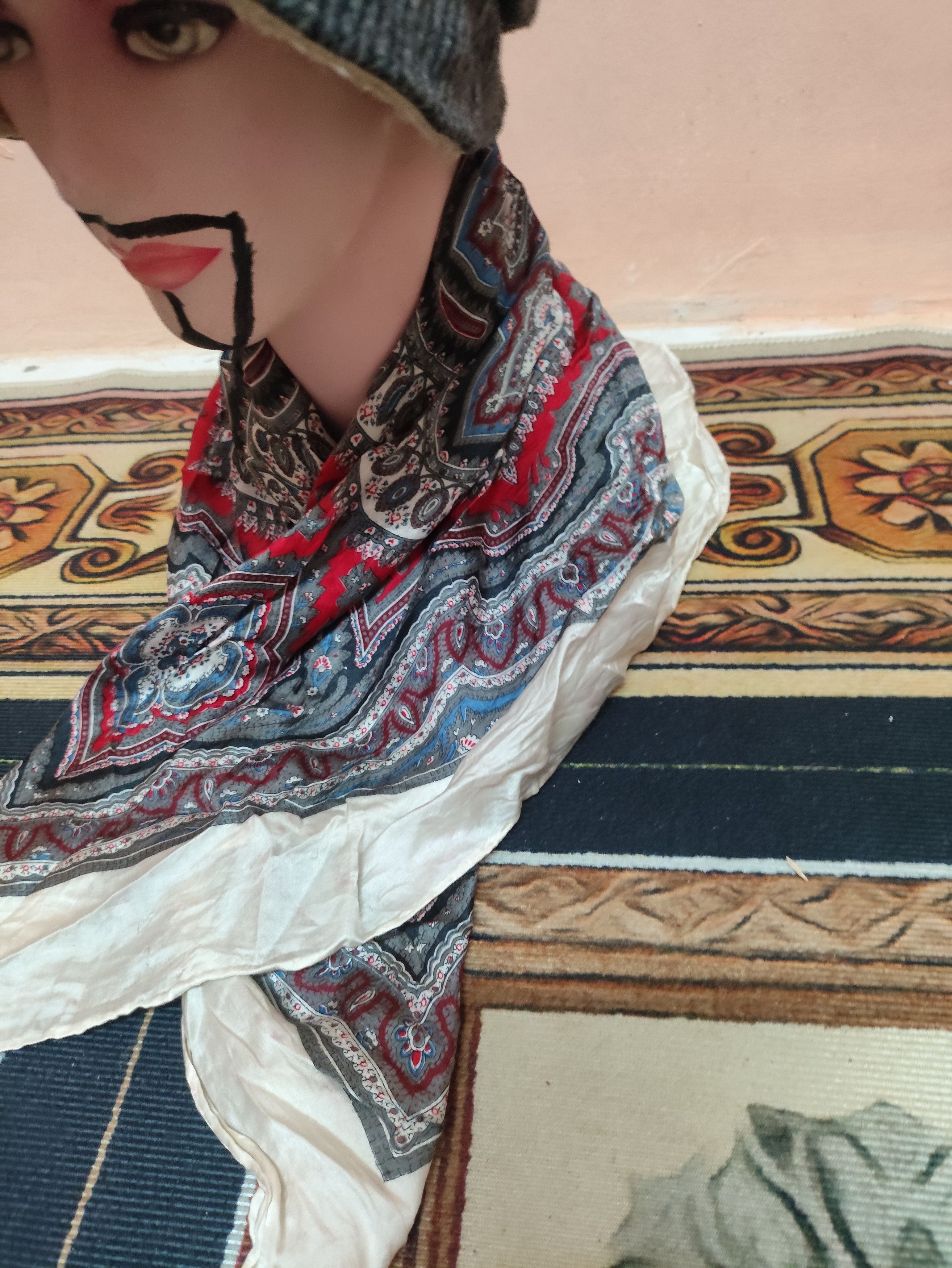 Designer × Vintage Vintage Art Scarves Neckerchief Rare design Size ONE SIZE - 3 Thumbnail
