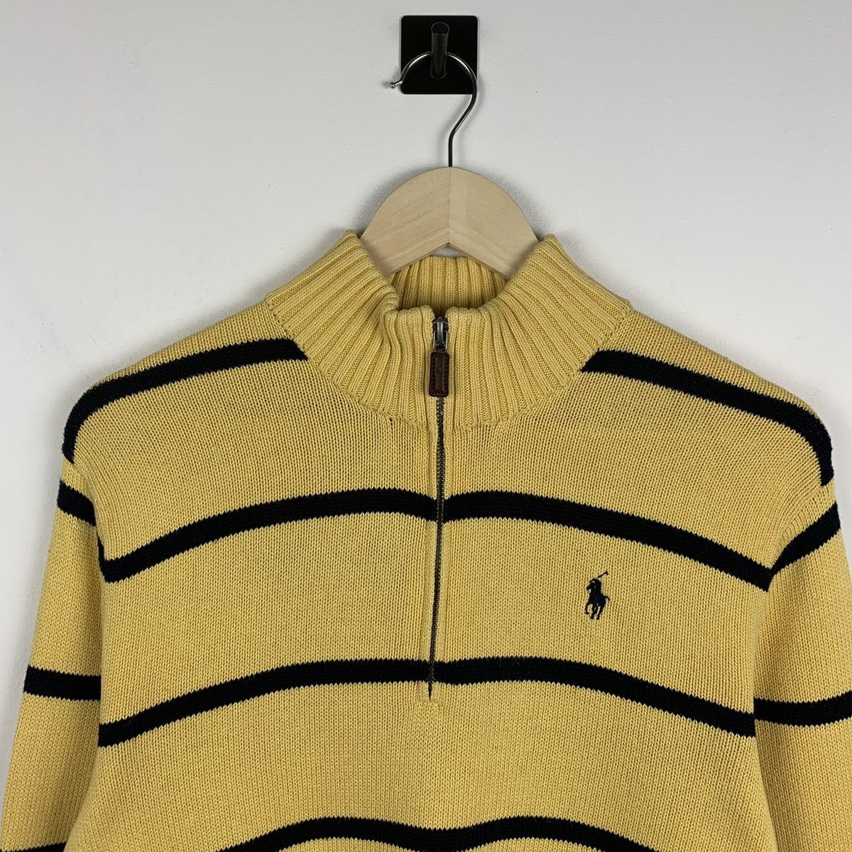 Polo Ralph Lauren Vintage Polo Ralph Lauren Quarter Zip Knit Striped Sweater Size US S / EU 44-46 / 1 - 6 Thumbnail