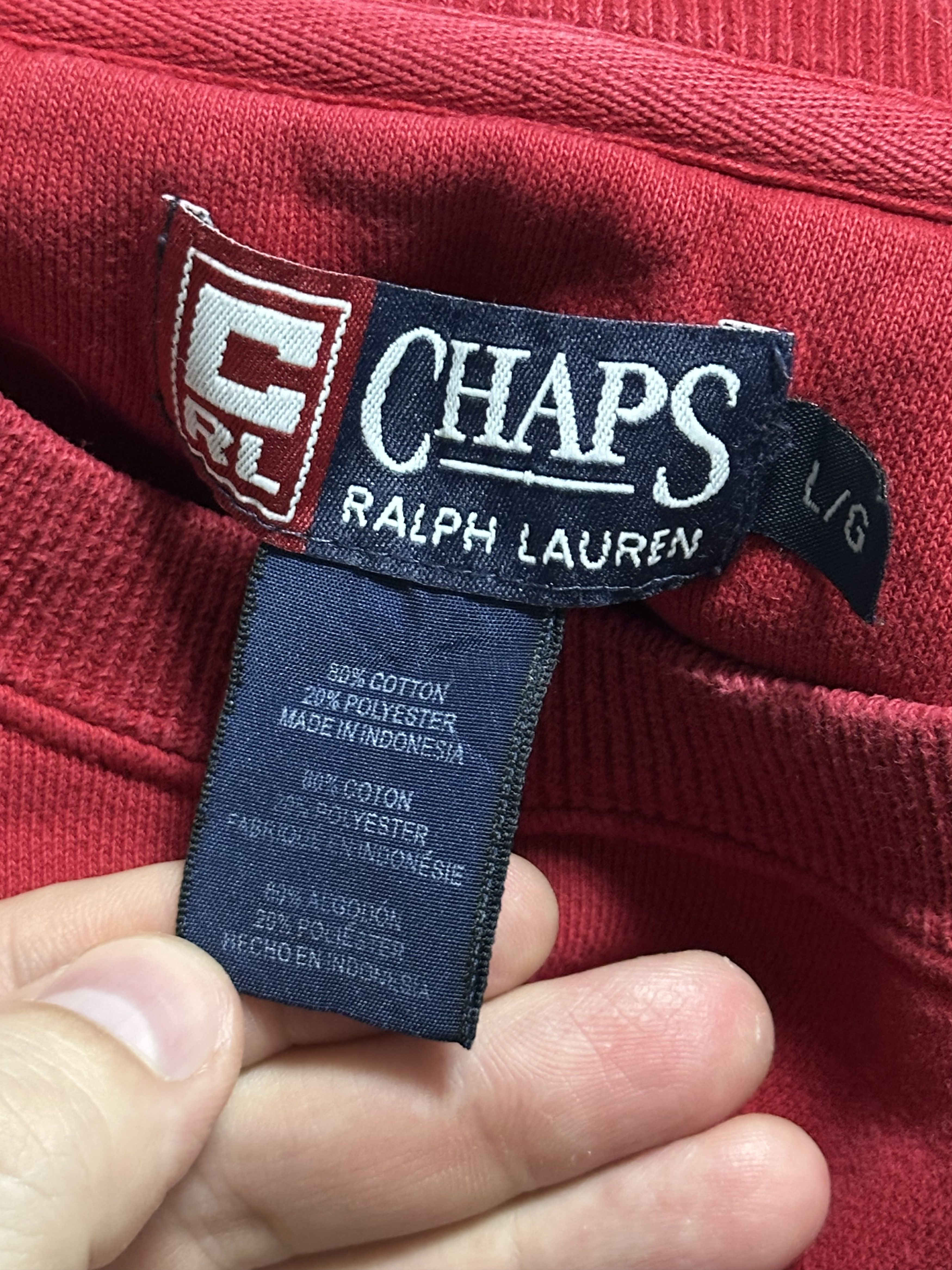 Chaps Ralph Lauren Vintage Chaps Ralph Lauren Crewneck Sweatshirt Size L Size US L / EU 52-54 / 3 - 3 Thumbnail