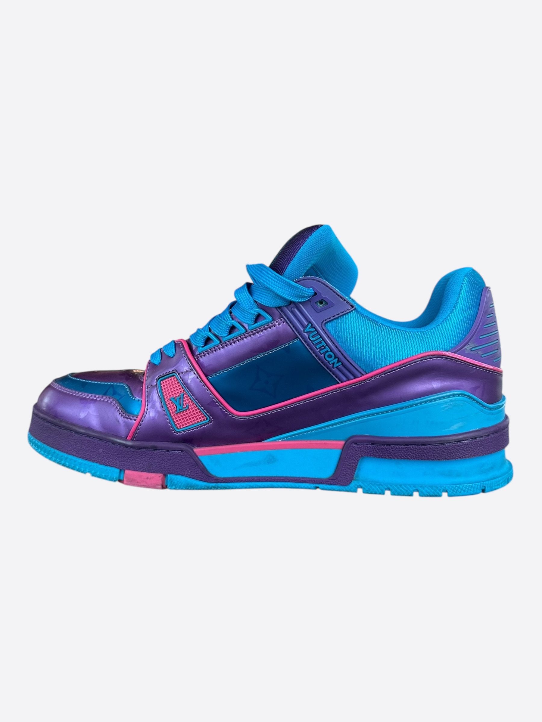 Louis Vuitton Louis Vuitton Purple & Blue Monogram Trainers Size US 9 / EU 42 - 6 Thumbnail
