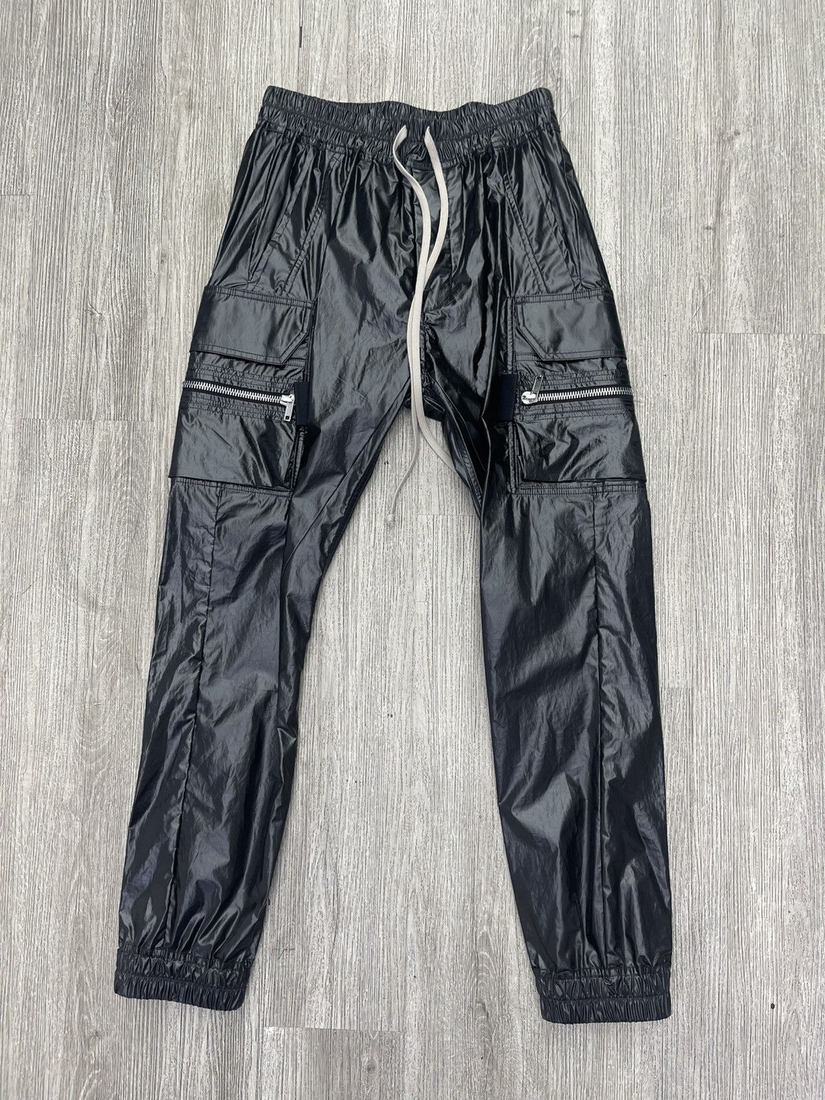Rick Owens Rick Owens mastodon cargo pants ( black ) leather Size US 28 / EU 44 - 1 Thumbnail