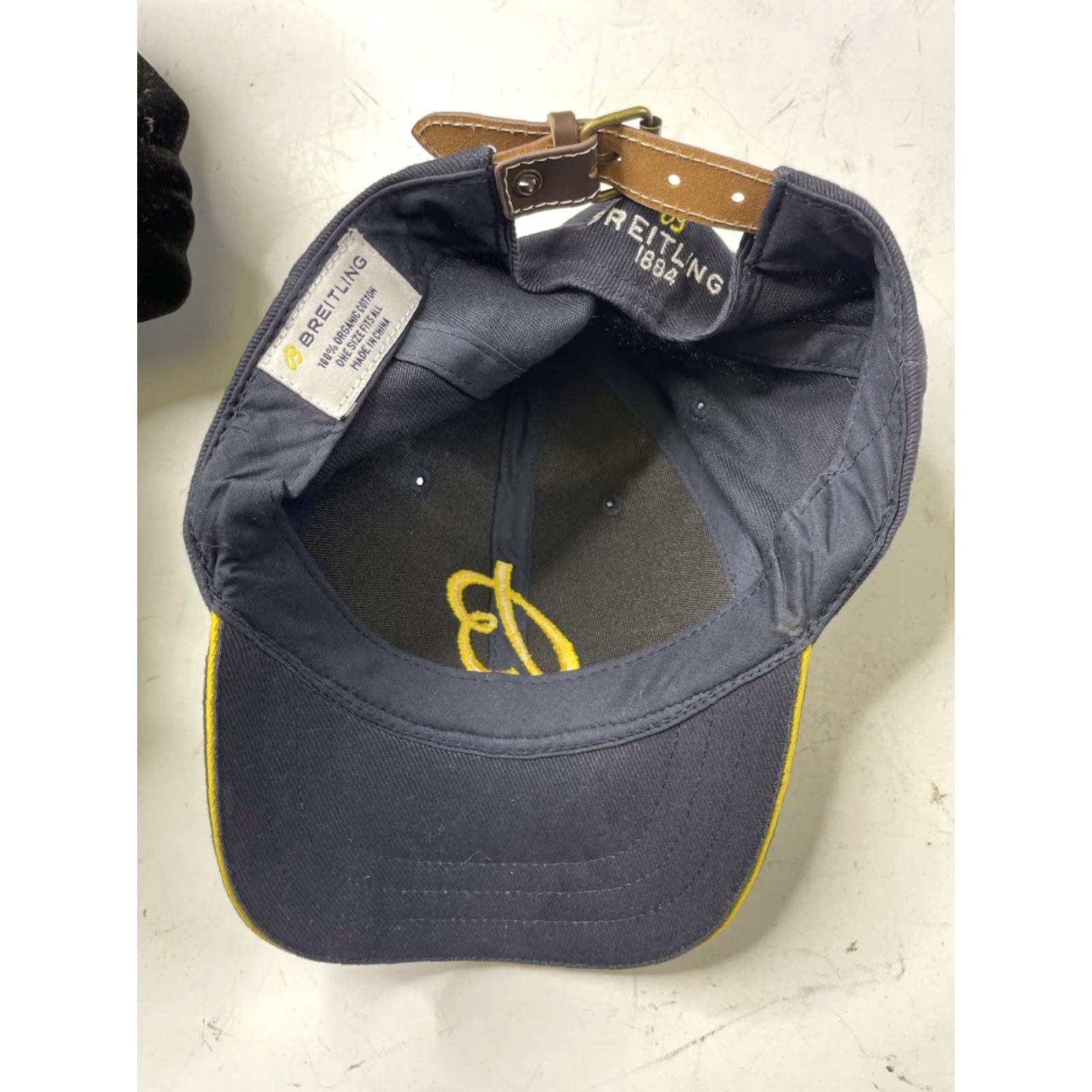 Breitling Breitling Baseball Cap Blue Hat Adjustable One Size Leather Strapback Short Sleeve? Size ONE SIZE - 3 Thumbnail