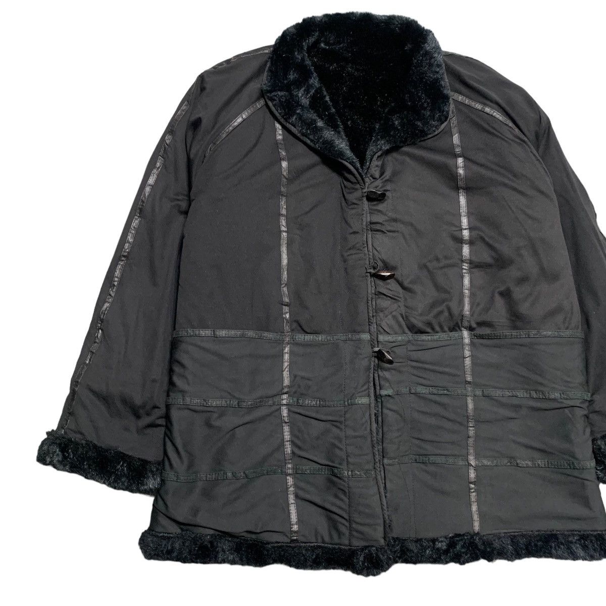 Japanese Brand Accellando Faux Fur Jacket Size L / US 10 / IT 46 - 2 Thumbnail
