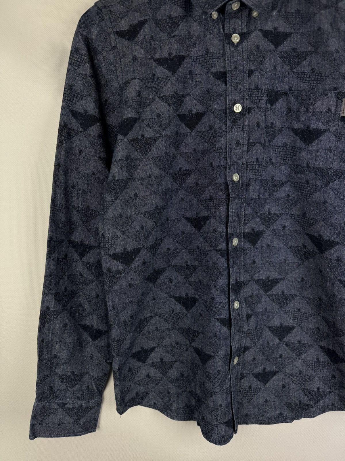 Carhartt Carhartt L/S Crandall Men’s Patterned Denim Button Up Shirt Size US M / EU 48-50 / 2 - 7 Thumbnail