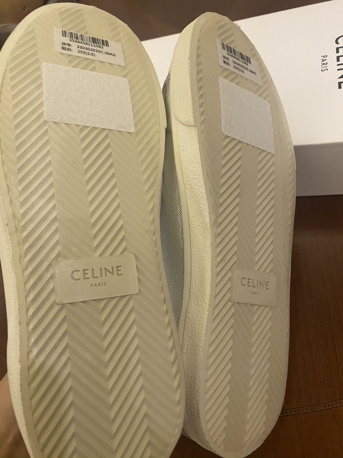 Celine × Hedi Slimane Silver low-top sneaker Size US 8 / EU 41 - 6 Thumbnail